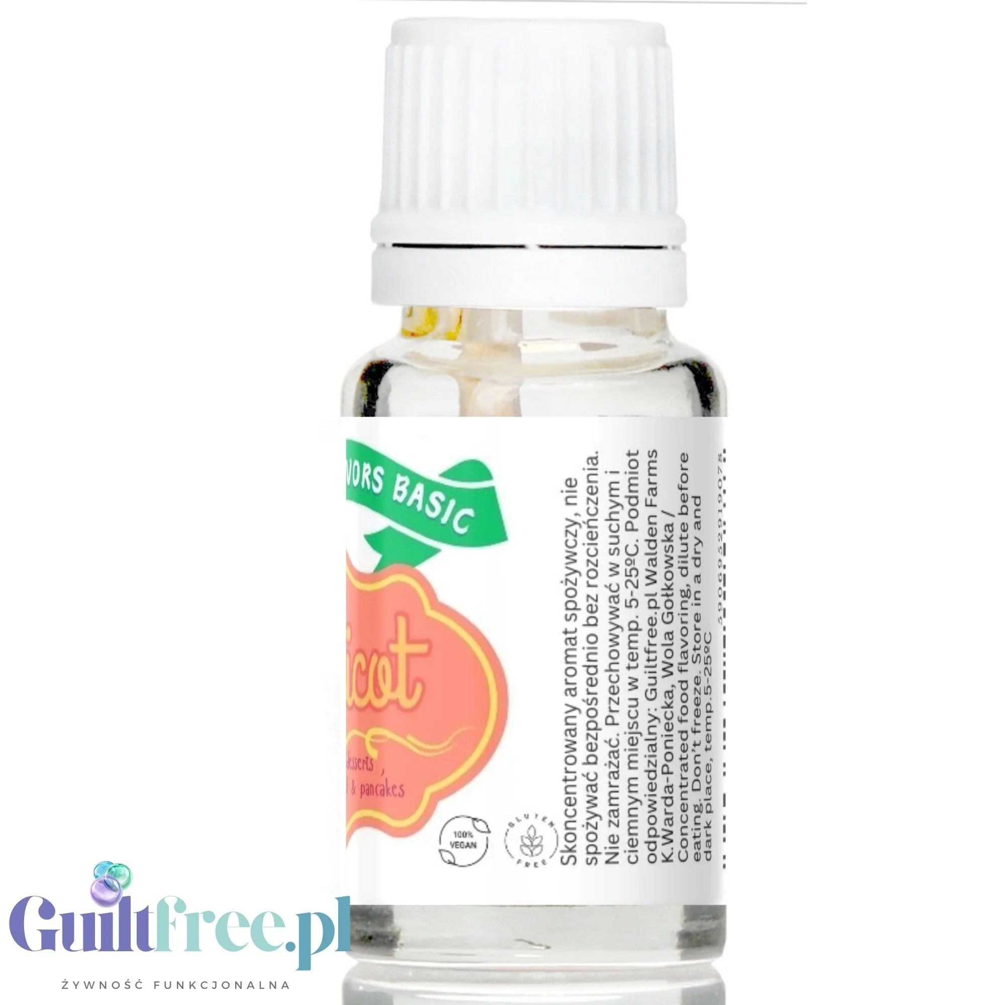 Funky Flavors Basic Apricot 10ml - morelowe kropelki aromatyzujące bez cukru, słodzików i tłuszczu - Image 4