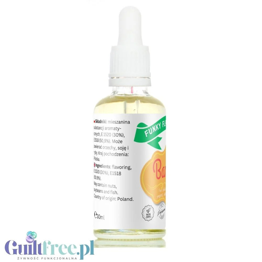Funky Flavors Basic Banana 30ml - Bananowe Kropelki Aromatyzujące Bez Cukru & Bez Słodzika - Image 3