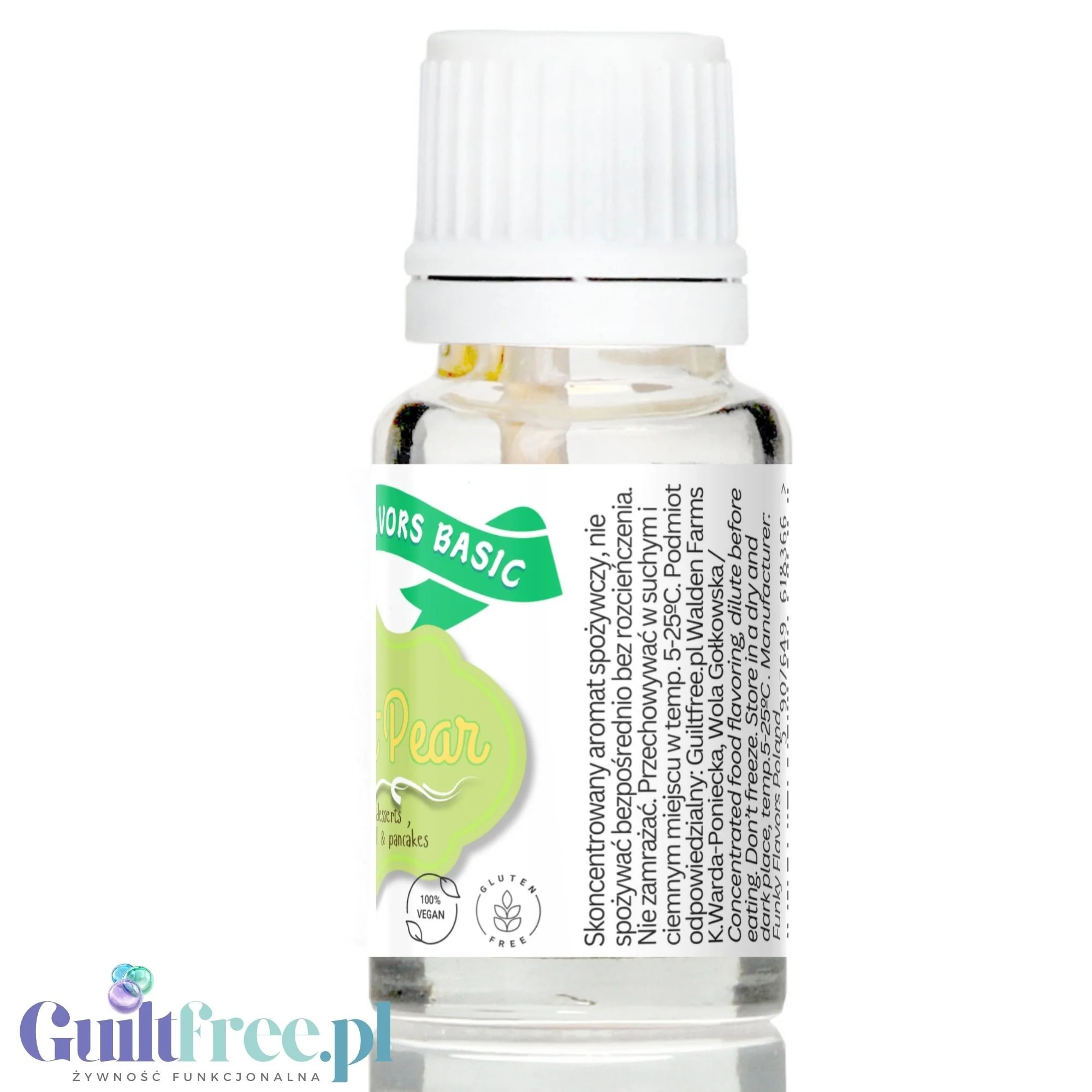 Funky Flavors Basic Bartlett Pear 10ml - gruszkowe kropelki bez cukru, słodzików i kalorii - Image 3