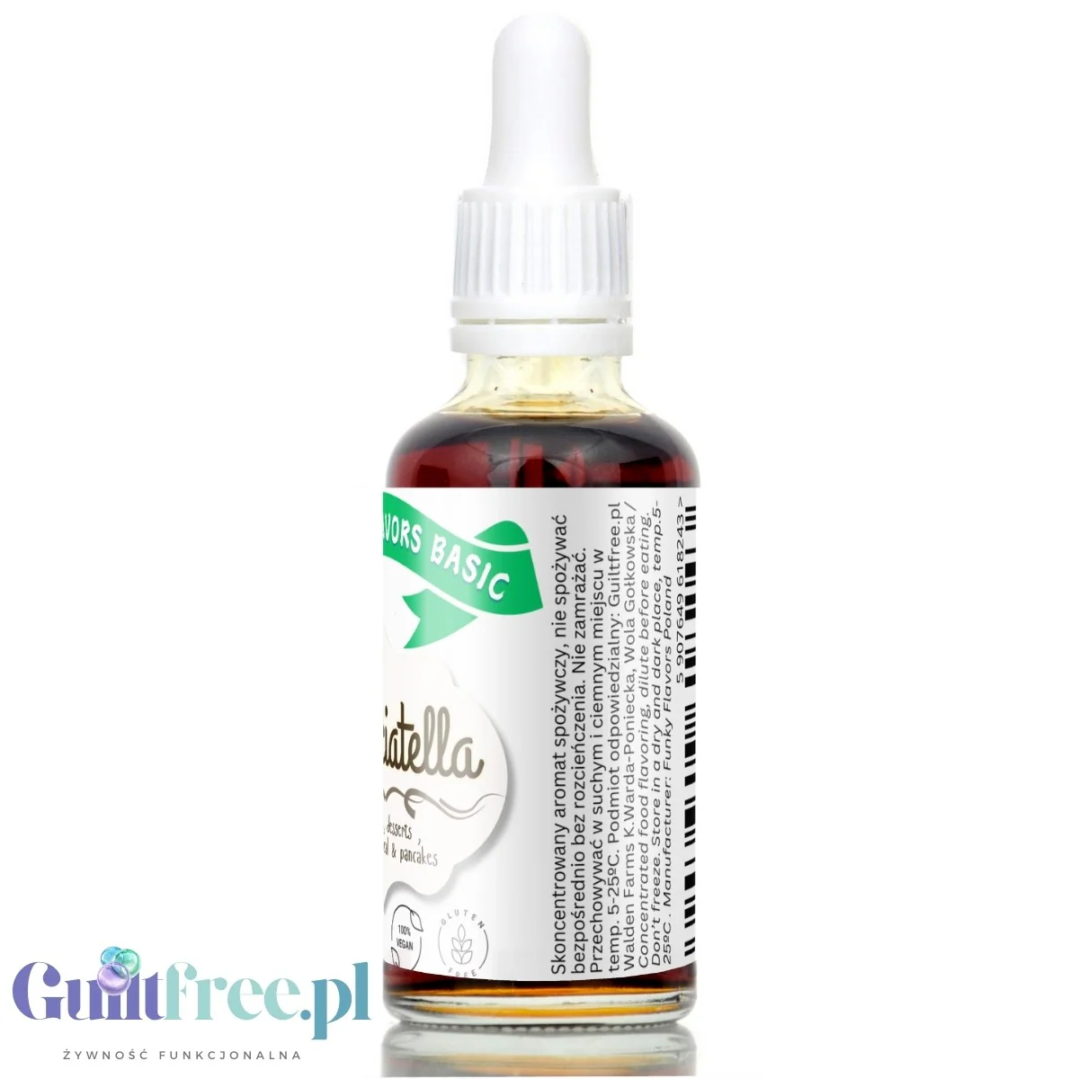 Funky Flavors Basic Stracciatella 30ml - kropelki aromatyzujące bez cukru i słodzików, aromat wanilii i ciemnej czekolady - Image 3