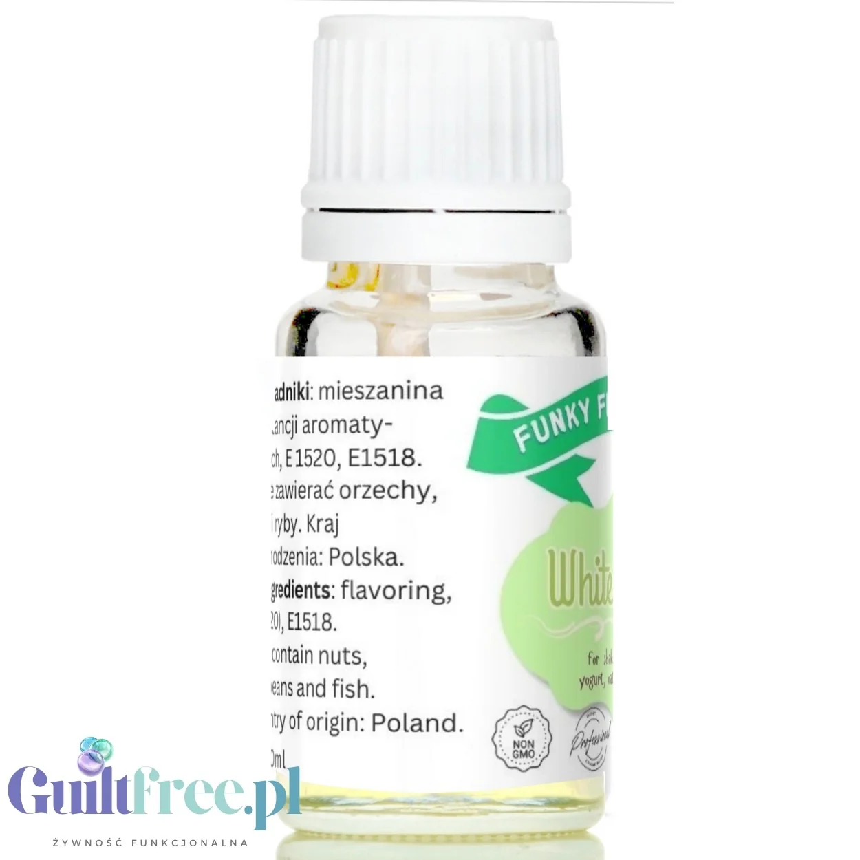 Funky Flavors Basic White Grape 10ml - Białe Winogrona - aromatyzujące kropelki bez cukru i słodzików - Image 3