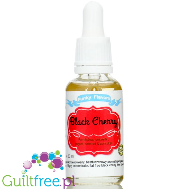 Funky Flavors Basic Black Cherry 30ml - wiśniowe kropelki aromatyzujące bez cukru, słodzików i kalorii - Image 2