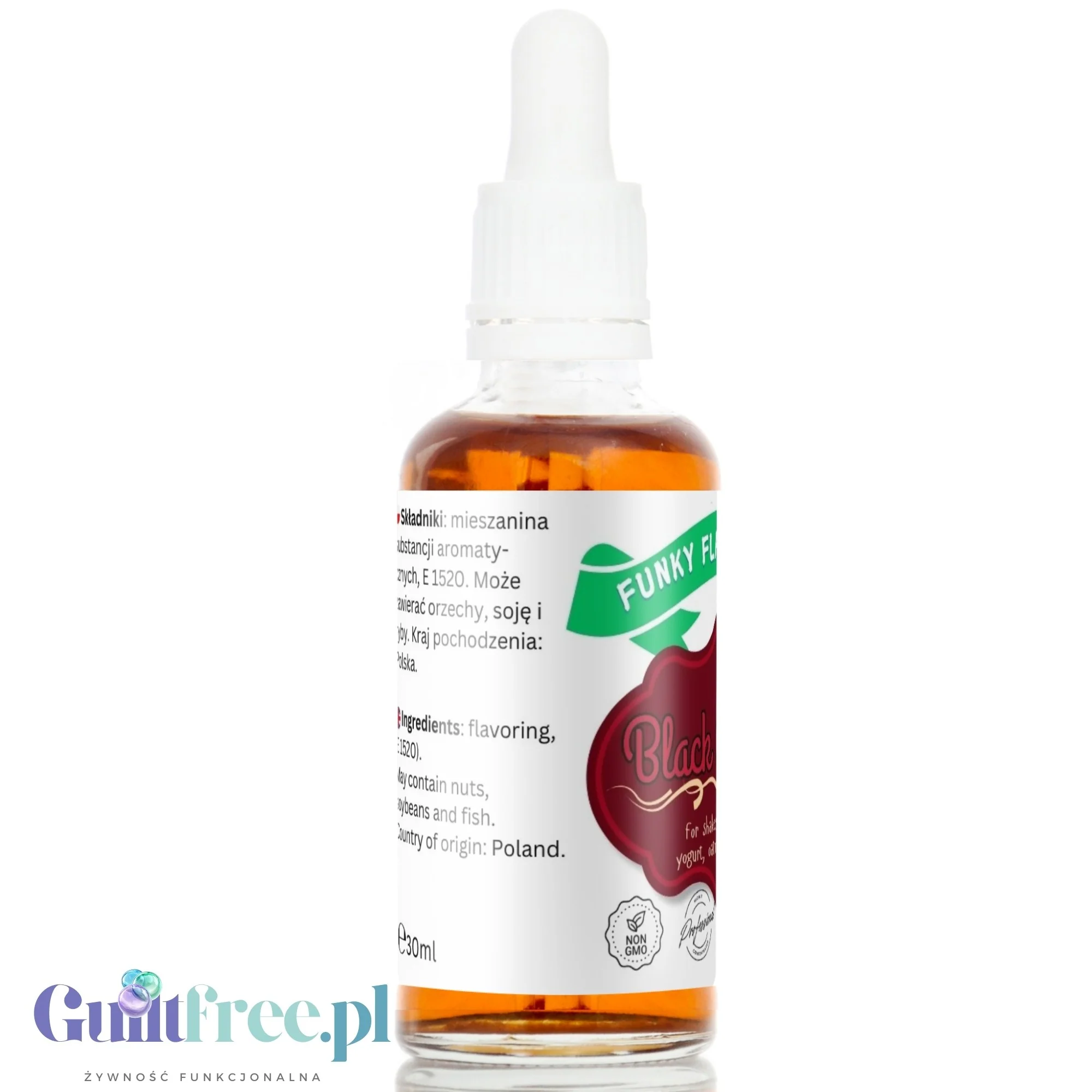 Funky Flavors Basic Black Cherry 30ml - wiśniowe kropelki aromatyzujące bez cukru, słodzików i kalorii - Image 3