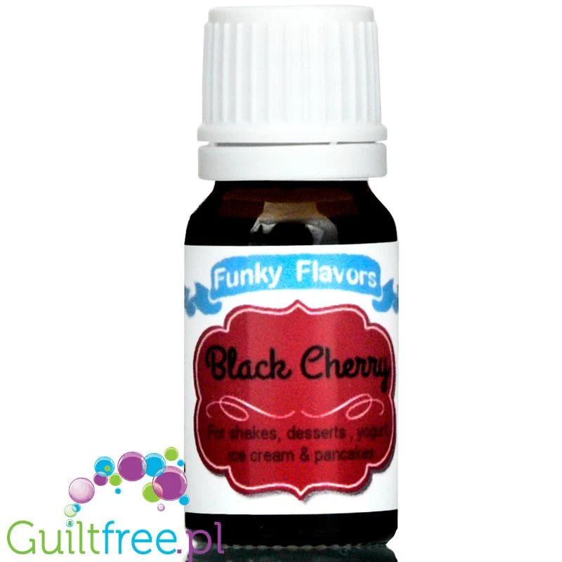Funky Flavors Basic Black Cherry 10ml - wiśniowe kropelki aromatyzujące bez cukru, słodzików i kalorii - Image 2
