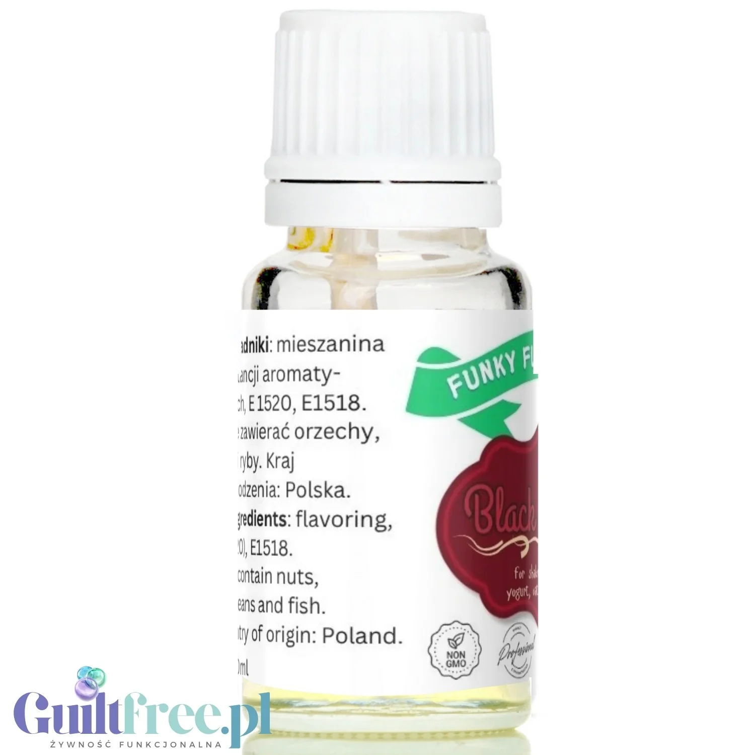 Funky Flavors Basic Black Cherry 10ml - wiśniowe kropelki aromatyzujące bez cukru, słodzików i kalorii - Image 3