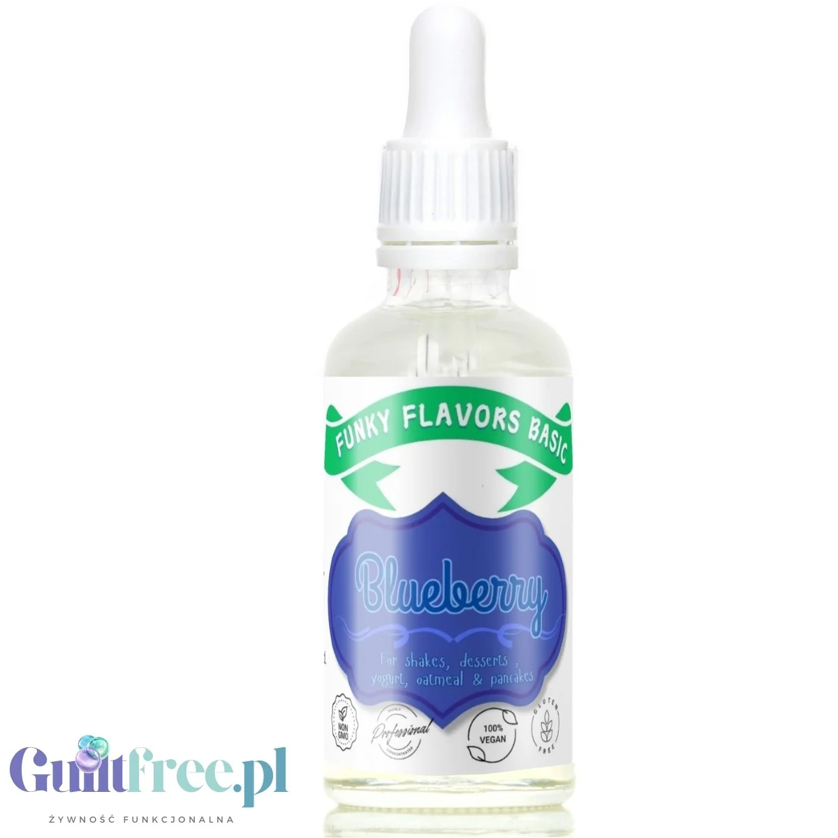 Funky Flavors Basic Blueberry 30ml - jagodowe kropelki aromatyczne bez cukru, słodzików i kcal