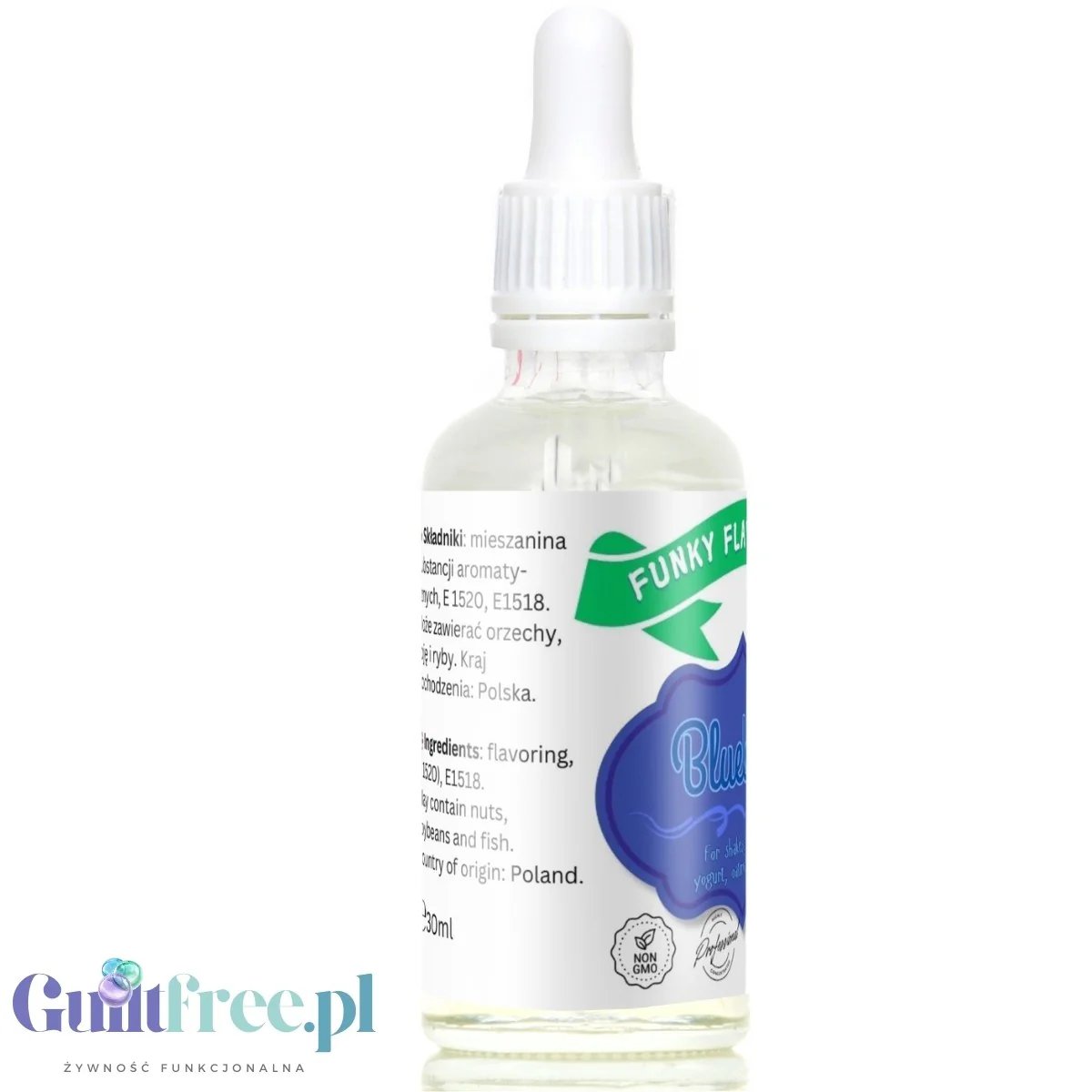 Funky Flavors Basic Blueberry 30ml - jagodowe kropelki aromatyczne bez cukru, słodzików i kcal - Image 3