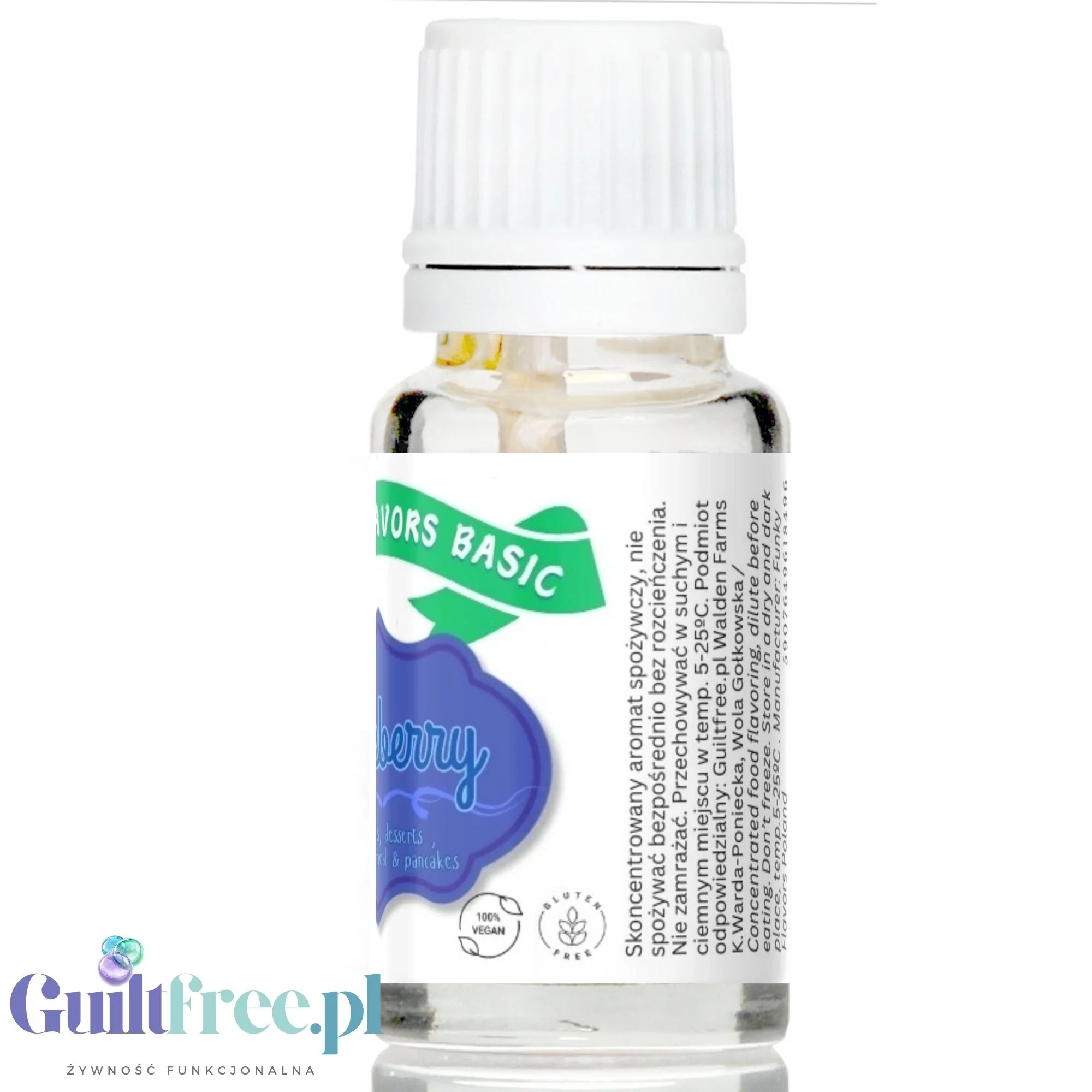 Funky Flavors Basic Blueberry 10ml - jagodowe kropelki aromatyzujące do żywności bez cukru, słodzików i kalorii - Image 4
