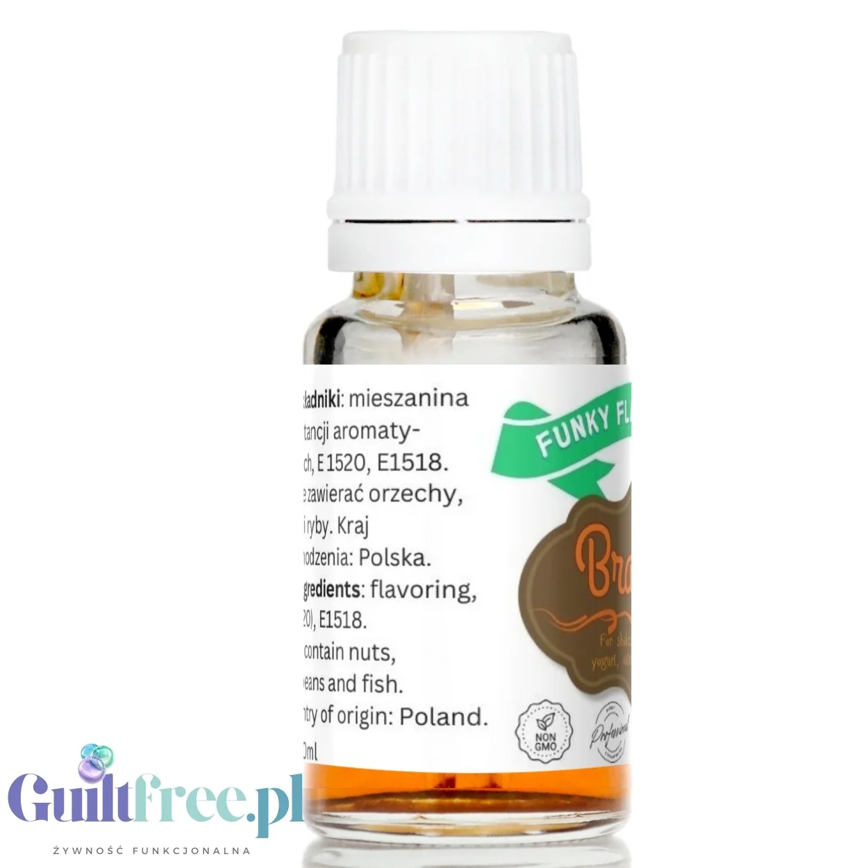 Funky Flavors Basic Brandy 10ml - płynny aromat w kropelkach, bez cukru, tłuszczu i kalorii - Image 3