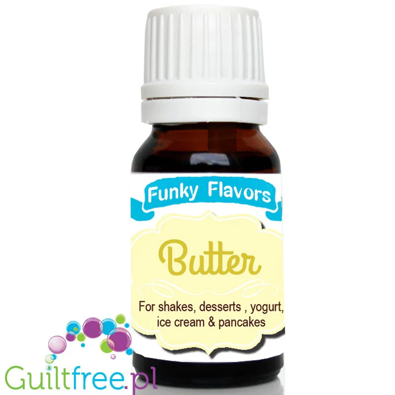 Funky Flavors Basic Butter 10ml - wegańskie kropelki o aromacie masła, bez tłuszczu i kalorii - Image 2