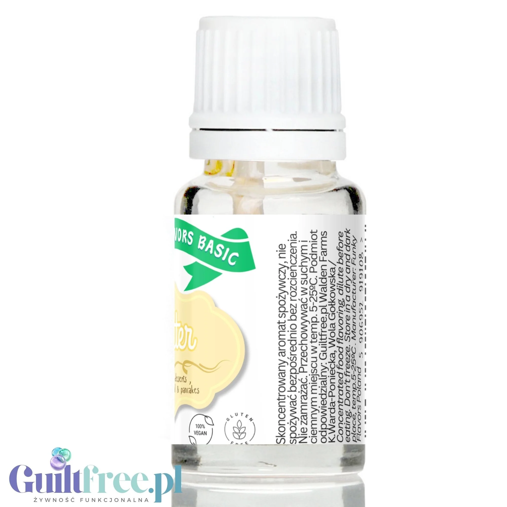 Funky Flavors Basic Butter 10ml - wegańskie kropelki o aromacie masła, bez tłuszczu i kalorii - Image 3