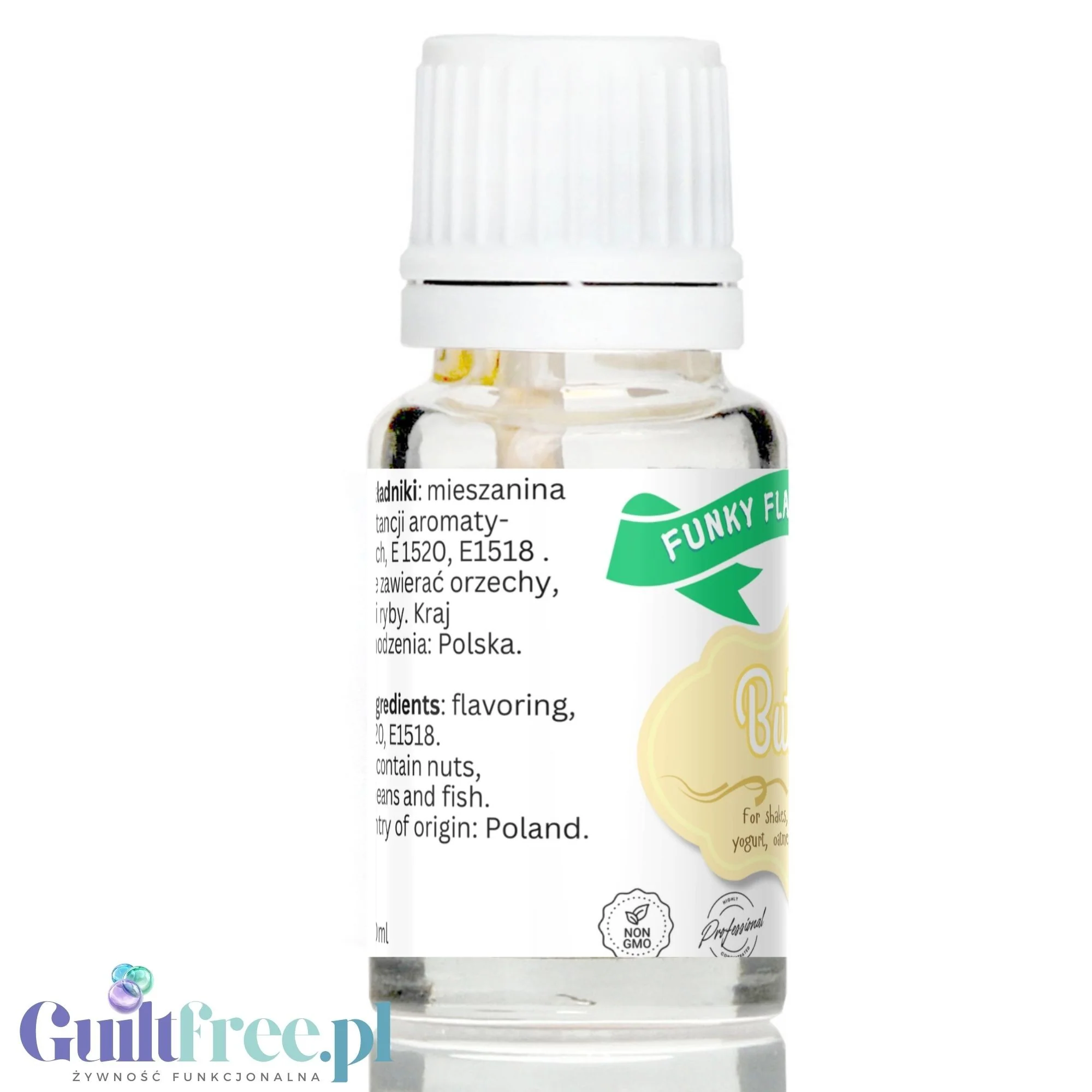 Funky Flavors Basic Butter 10ml - wegańskie kropelki o aromacie masła, bez tłuszczu i kalorii - Image 4