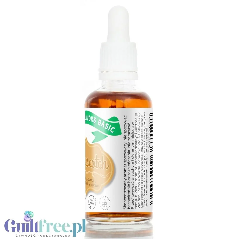 Funky Flavors Basic Butterscotch 30ml - Maślany Herbatnik - Czyste Kropelki Aromatyzujące bez Cukru i Słodzików - Image 4