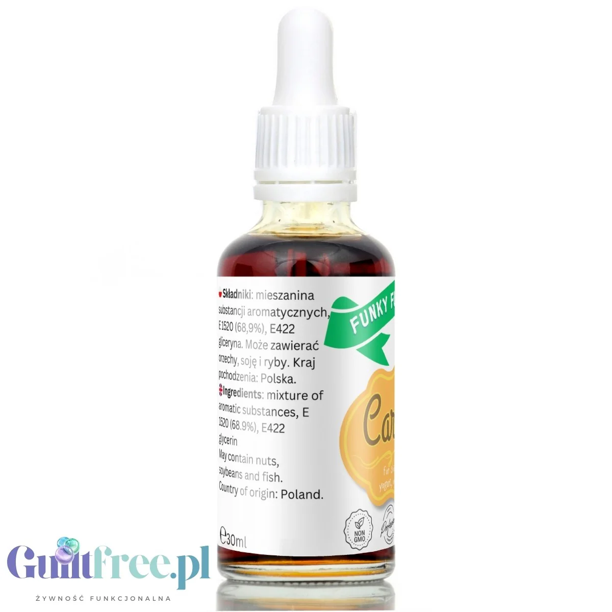 Funky Flavors Basic Caramel 30ml - karmelowe kropelki aromatyzujące bez cukru, słodzików i kalorii - Image 5