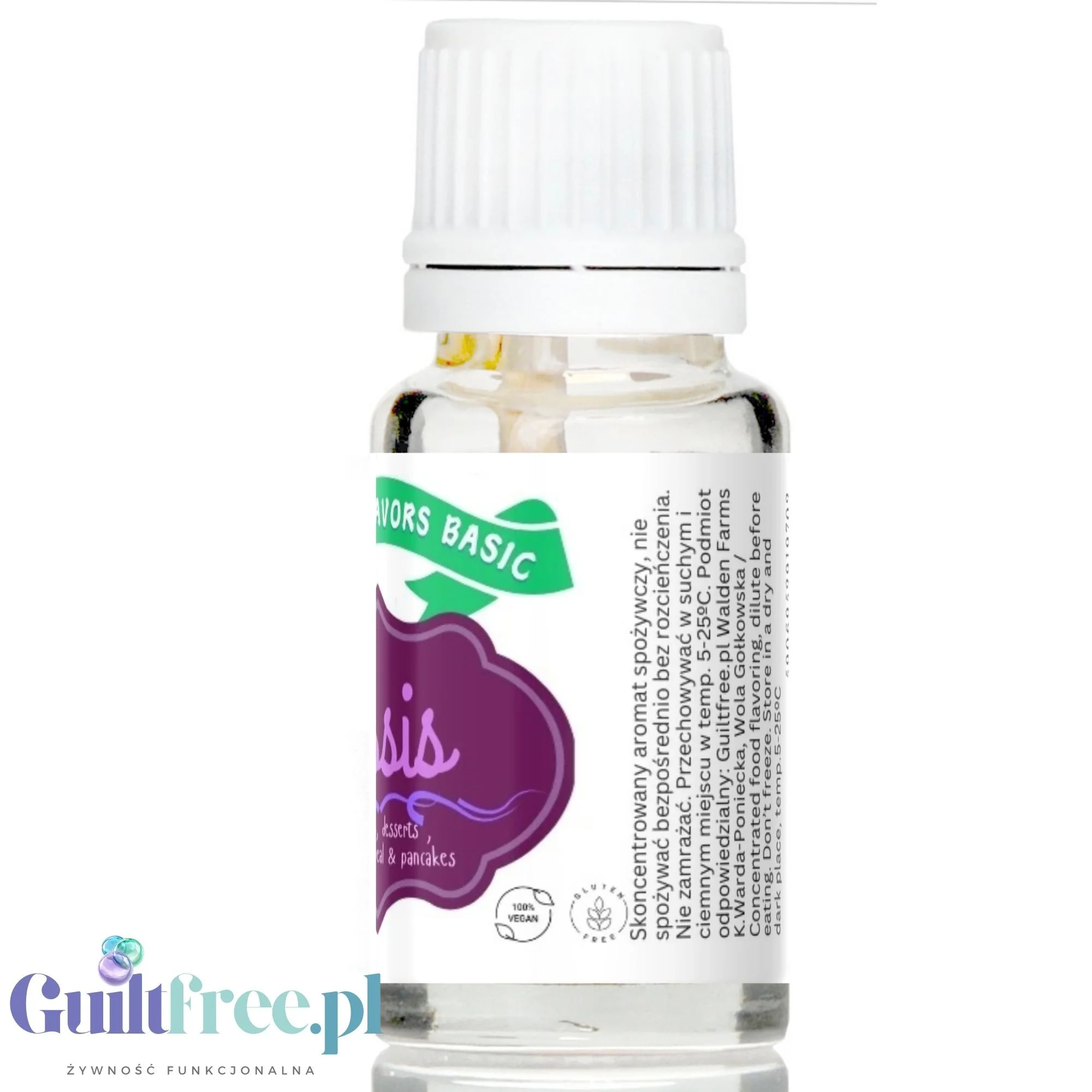 Funky Flavors Basic Cassis 10ml - kropelki o aromacie Czarnej Porzeczki bez cukru, słodzików i kalorii - Image 3