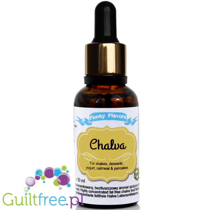 Funky Flavors Basic Chalva 30ml - chałwowe kropelki zapachowe do napojów i posiłków, bez cukru i słodzików - Image 2