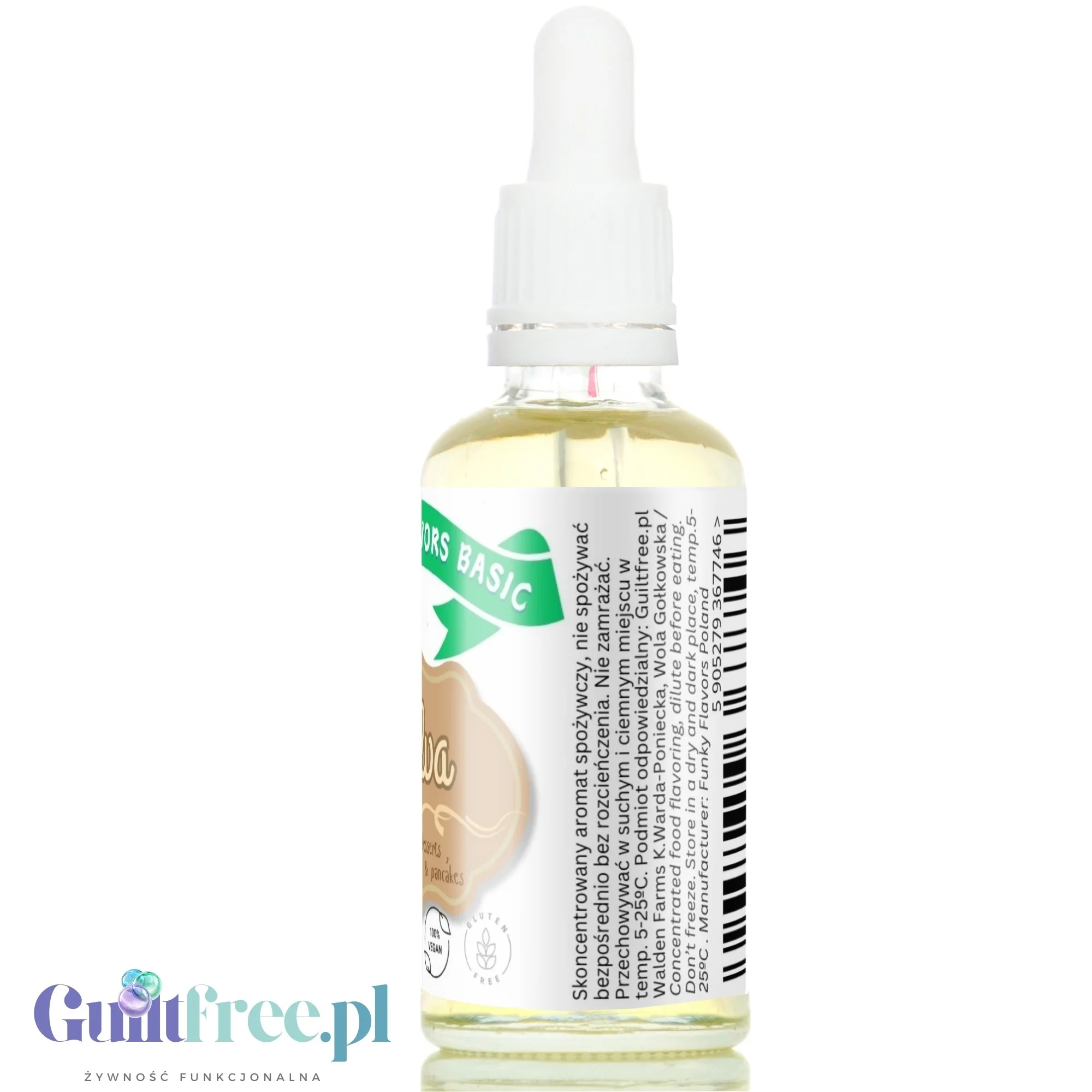 Funky Flavors Basic Chalva 30ml - chałwowe kropelki zapachowe do napojów i posiłków, bez cukru i słodzików - Image 3