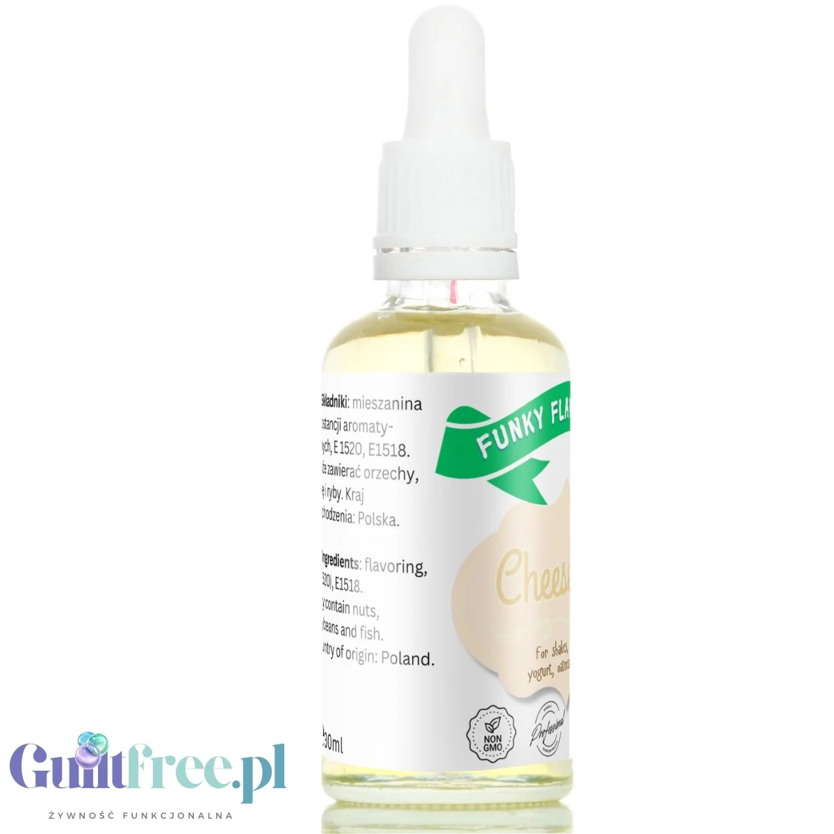 Funky Flavors Basic Cheesecake 30ml - sernikowe kropelki aromatyzujące bez cukru, słodzików i kalorii - Image 3