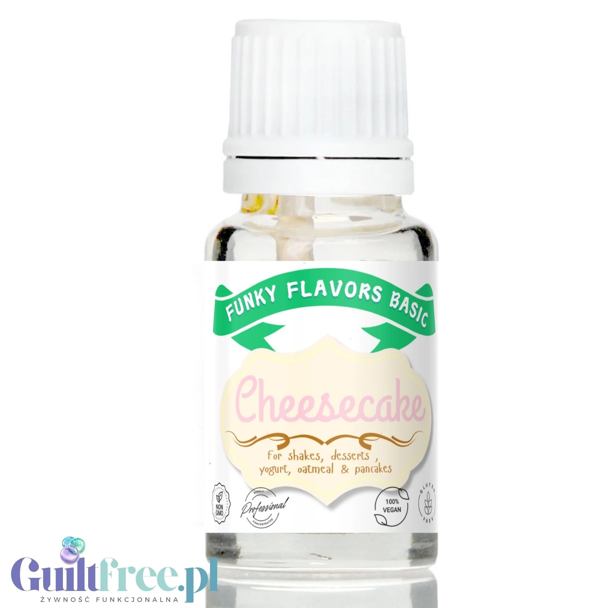 Funky Flavors Basic Cheesecake 10ml - kropelki sernikowe bez cukru, słodzików i kalorii