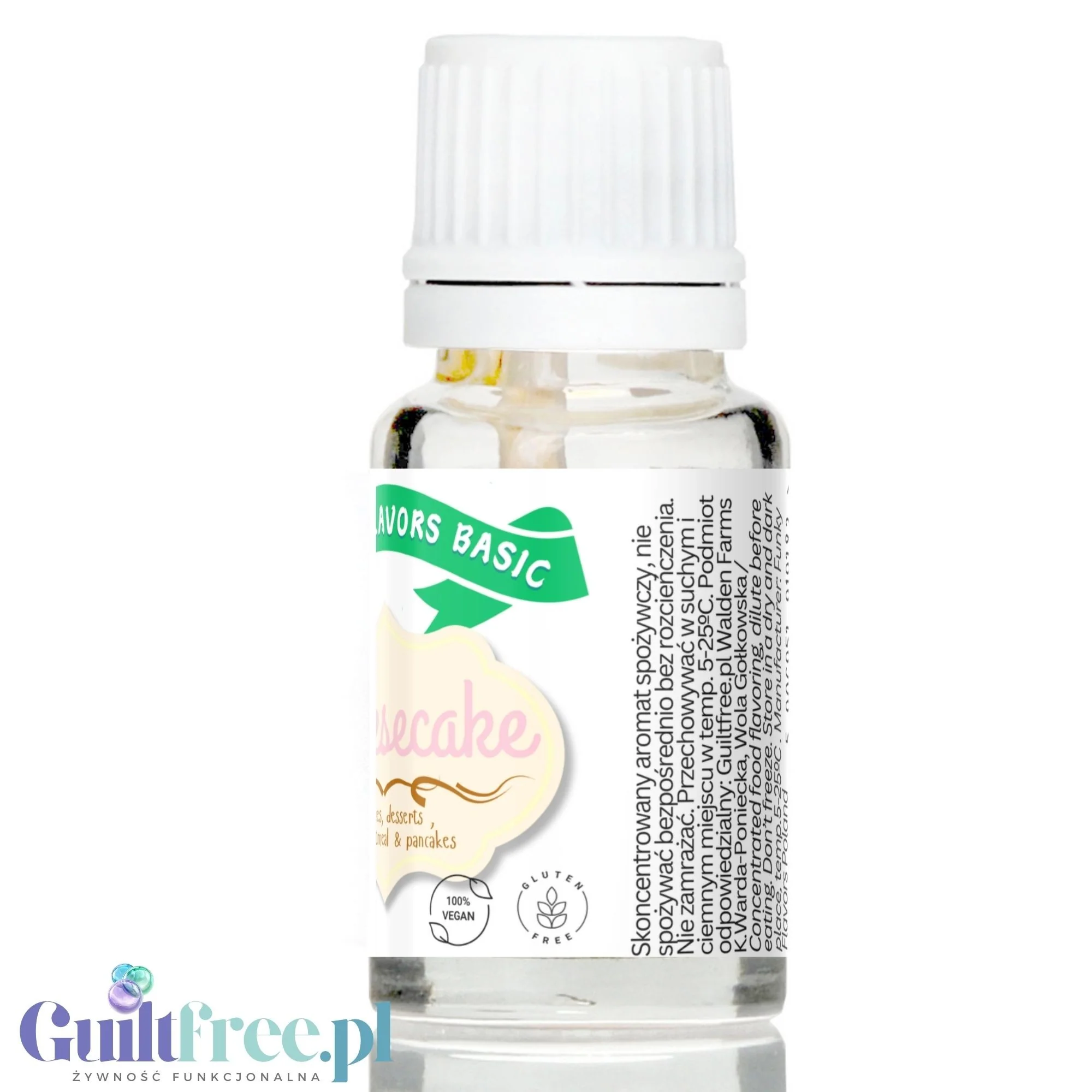 Funky Flavors Basic Cheesecake 10ml - kropelki sernikowe bez cukru, słodzików i kalorii - Image 4