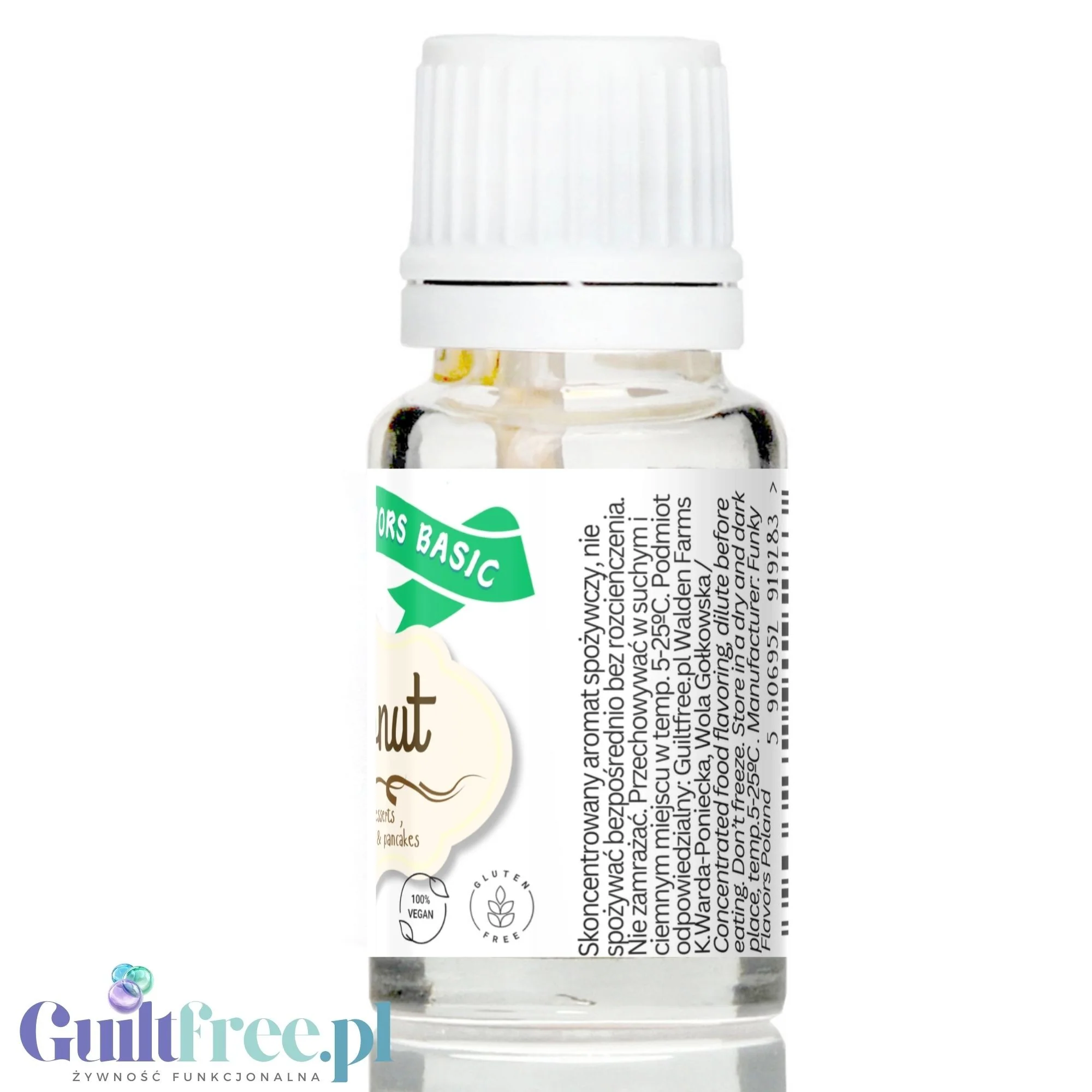 Funky Flavors Basic Coconut 10ml - kokosowe kropelki bez cukru, słodzików i kalorii - Image 3