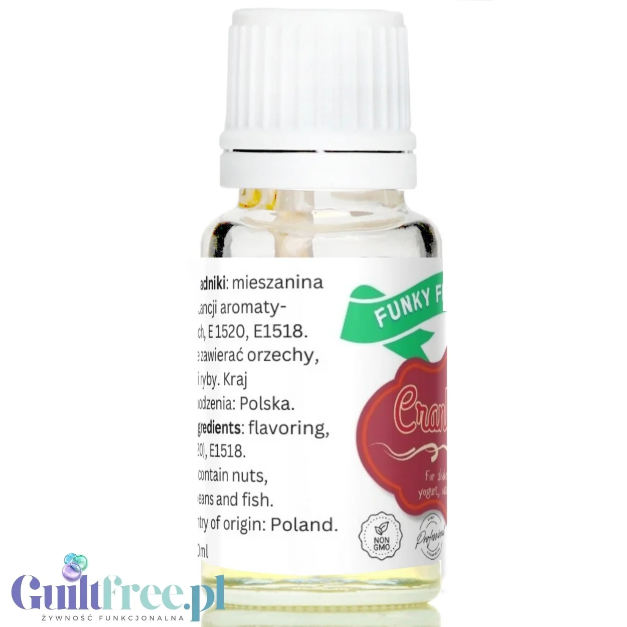 Funky Flavors Basic Cranberry 10ml - żurawinowe kropelki aromatyzujące bez cukru, słodzików i kalorii - Image 3