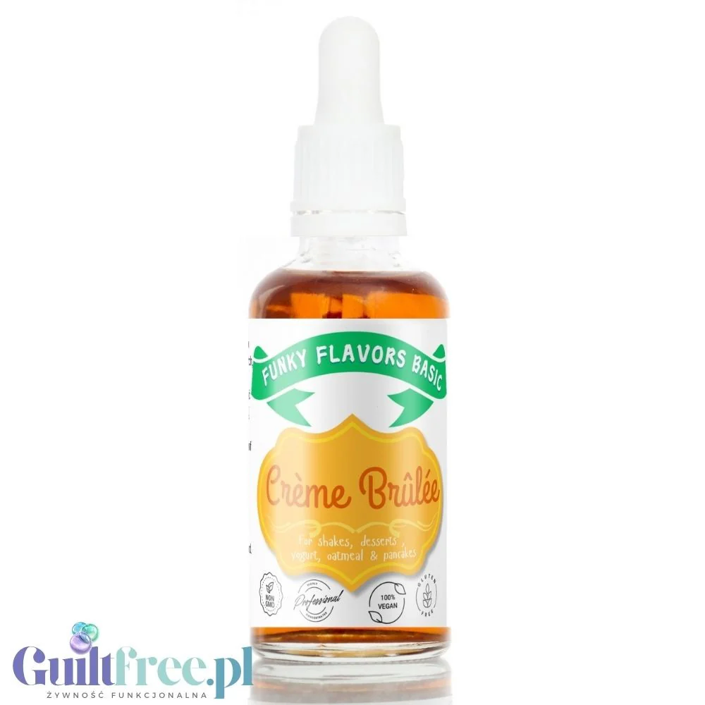 Funky Flavors Basic Crème brûlée 30ml - Kropelki smakowe do kawy i jogurtów bez cukru i słodzików