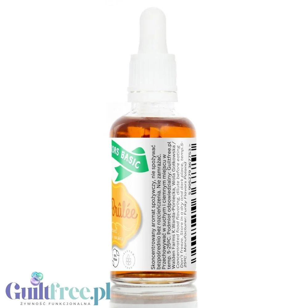 Funky Flavors Basic Crème brûlée 30ml - Kropelki smakowe do kawy i jogurtów bez cukru i słodzików - Image 4