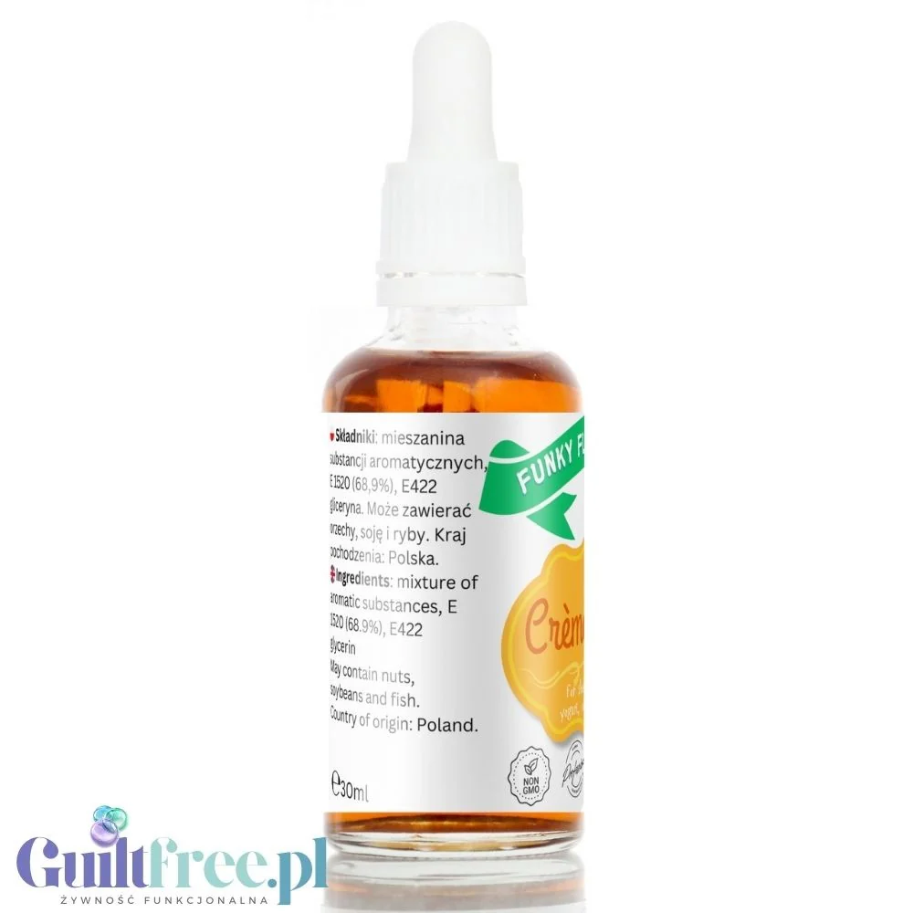 Funky Flavors Basic Crème brûlée 30ml - Kropelki smakowe do kawy i jogurtów bez cukru i słodzików - Image 5