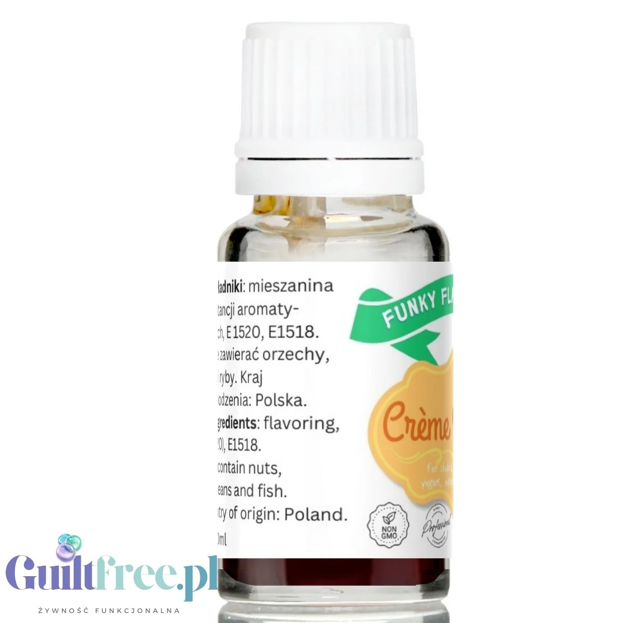 Funky Flavors Basic Crème Brûlée 10ml - kropelki aromatyzujące bez cukru, słodzików i tłuszczu - Image 3