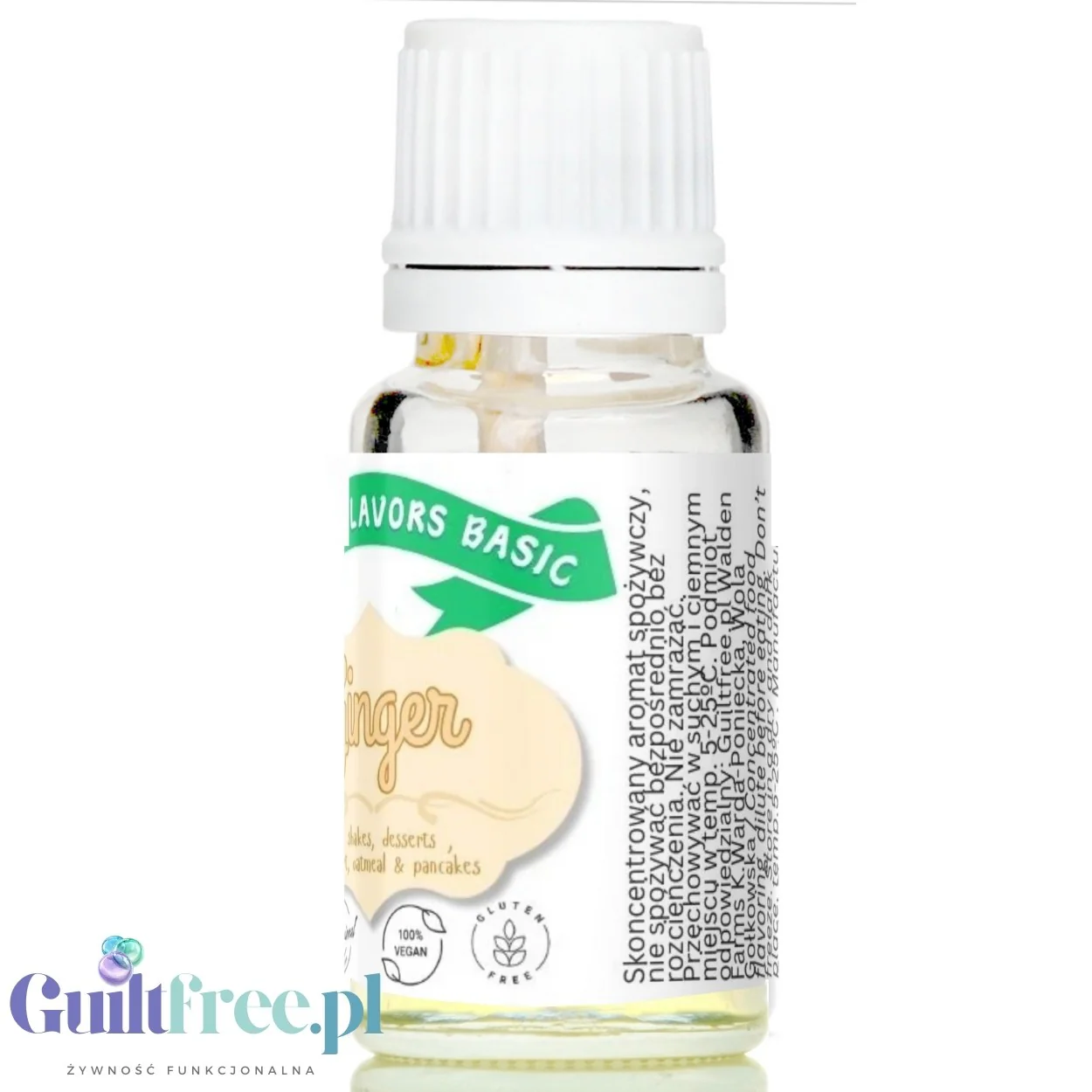 Funky Flavors Basic Ginger 10ml - imbirowe kropelki aromatyzujące bez cukru, kalorii i słodzików - Image 4