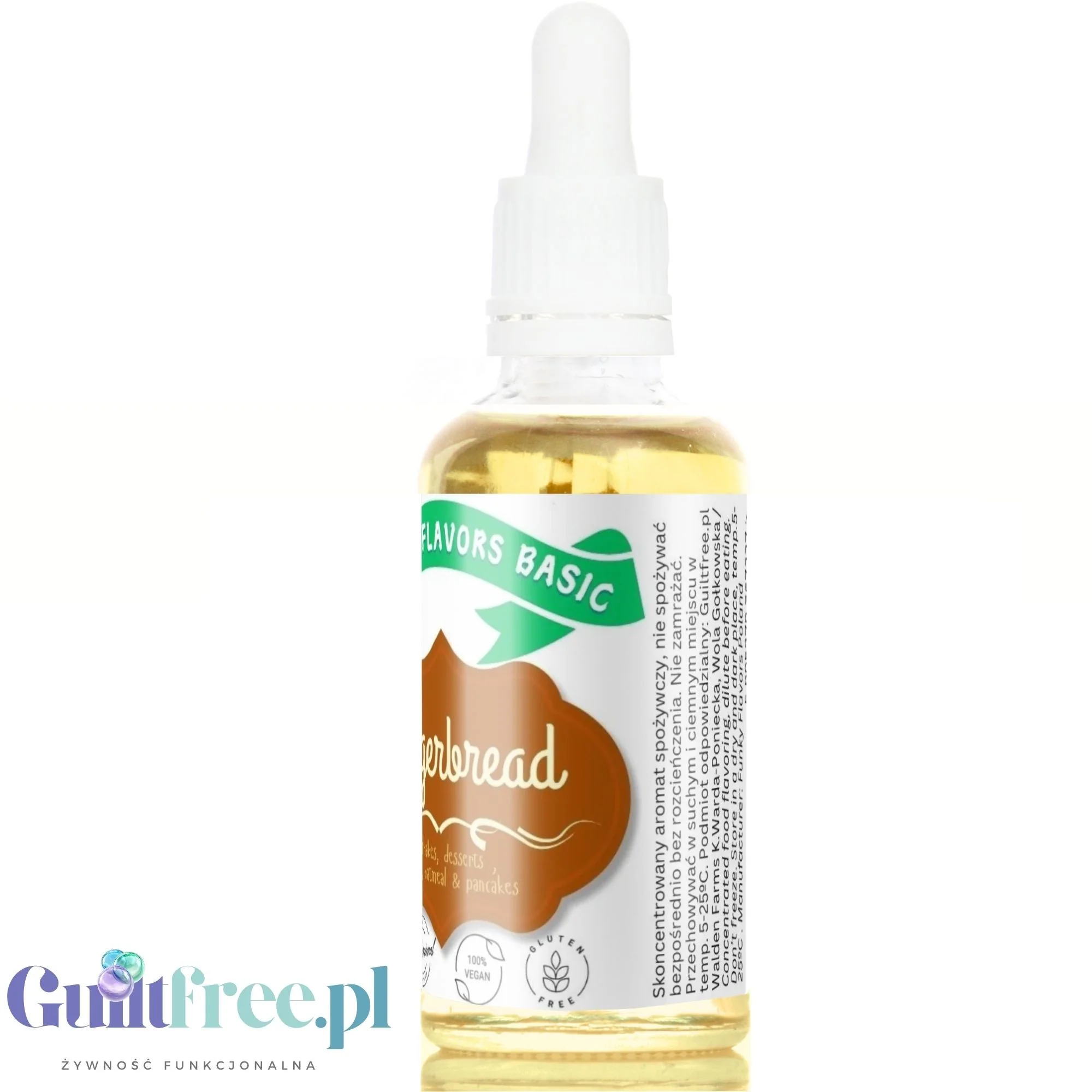 Funky Flavors Basic Gingerbread 30ml - Piernik - kropelki aromatyzujące bez cukru, tłuszczu i słodzików - Image 4