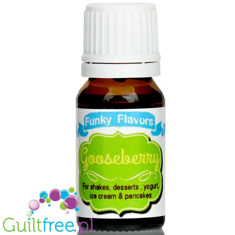 Funky Flavors Basic Gooseberry 10ml - agrestowe kropelki aromatyzujące bez cukru, słodzików i kalorii - Image 2
