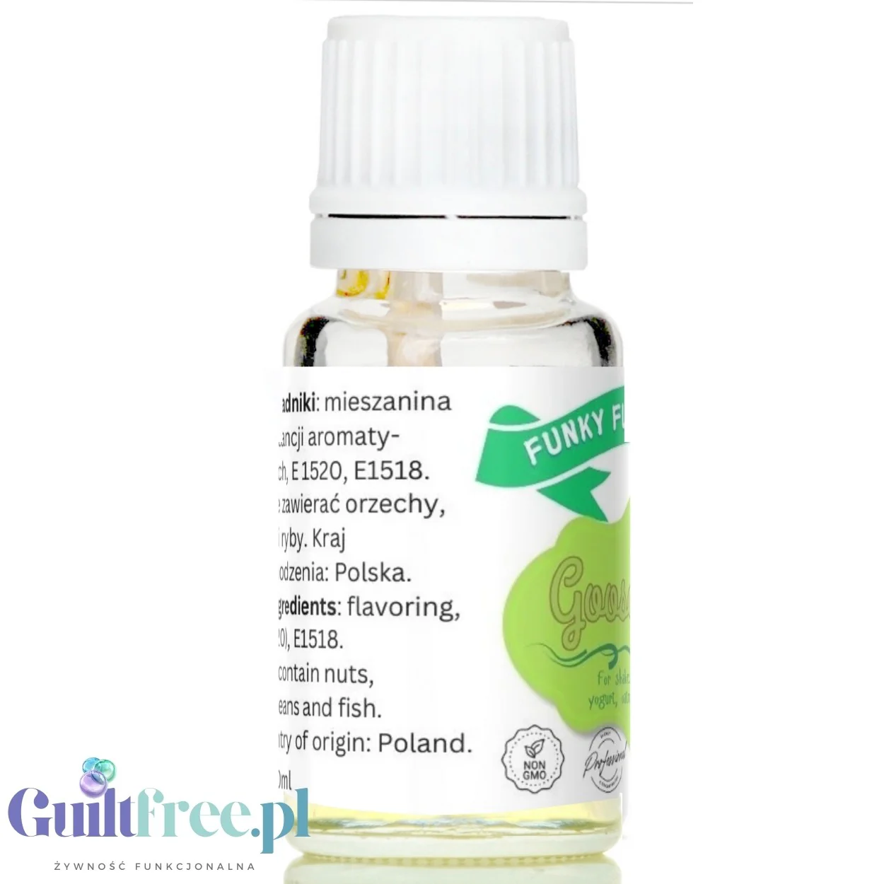 Funky Flavors Basic Gooseberry 10ml - agrestowe kropelki aromatyzujące bez cukru, słodzików i kalorii - Image 3