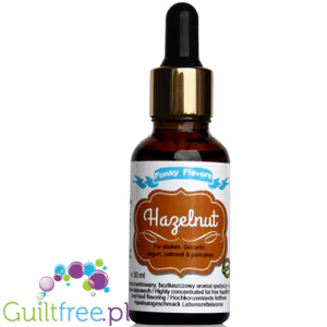 Funky Flavors Basic Hazelnut 30ml - Orzechy Laskowy - kropelki aromatyczne bez cukru, słodzików i kalorii - Image 3