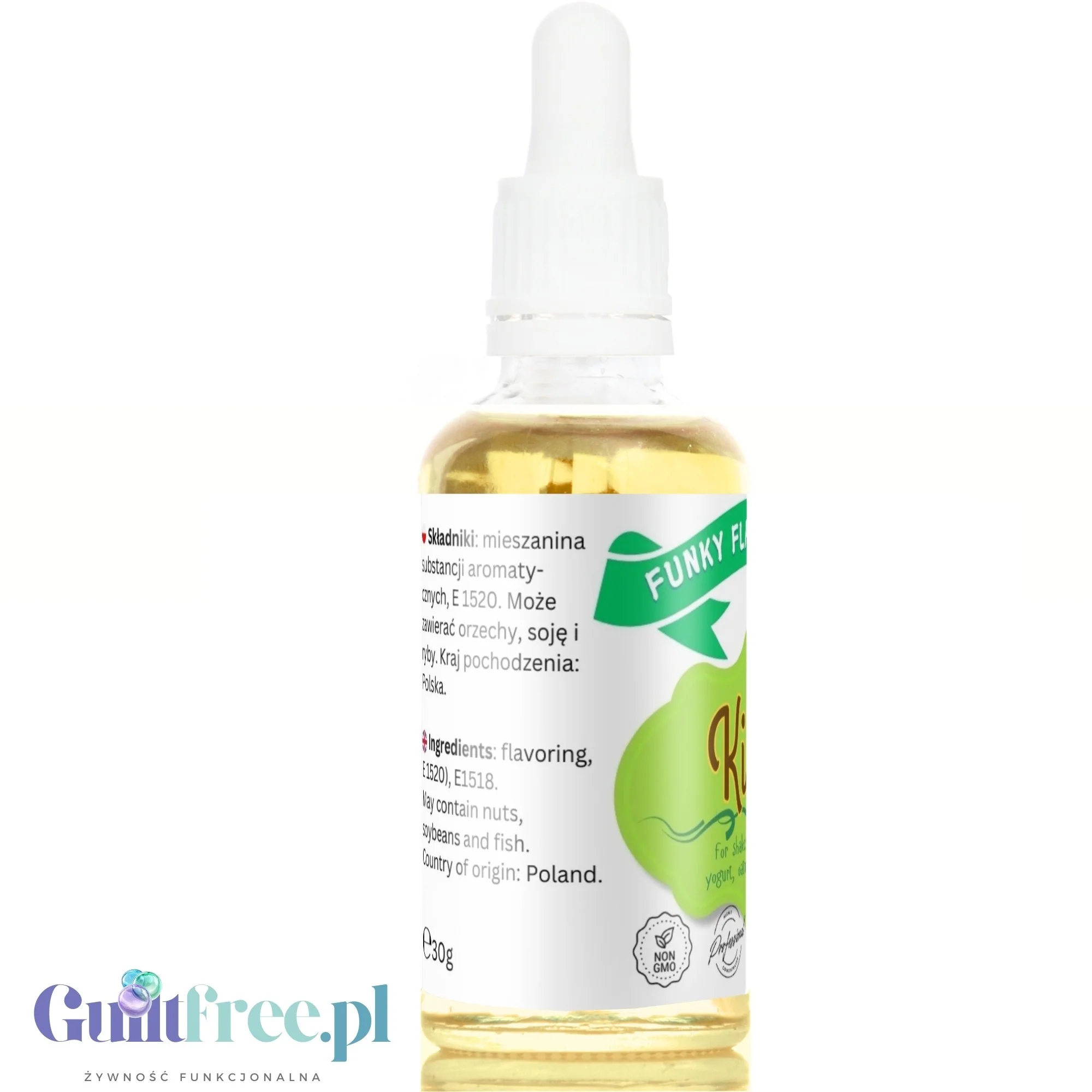 Funky Flavors Basic Kiwi 30ml - kropelki aromatyczne do żywności, bez cukru i słodzików - Image 3
