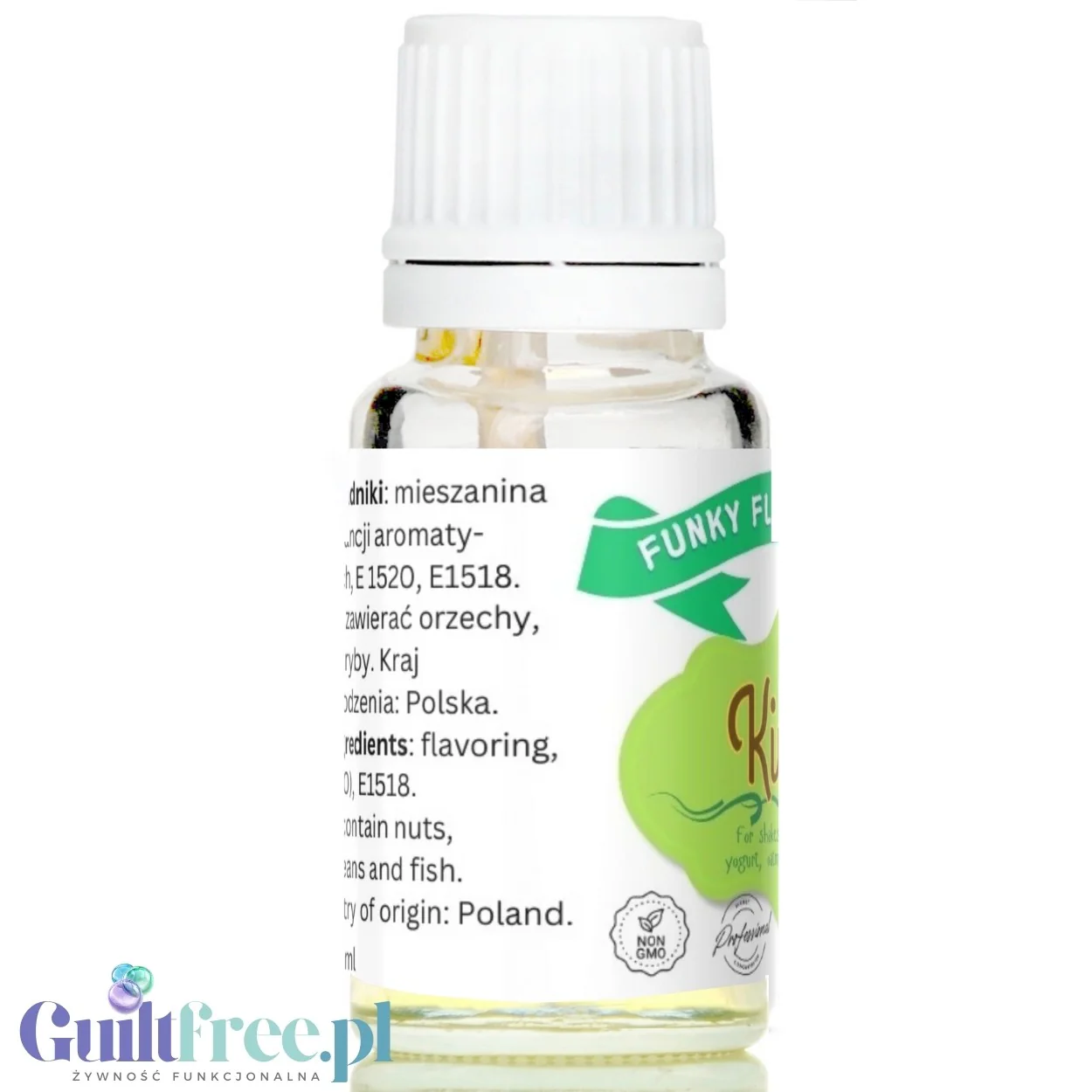Funky Flavors Basic Kiwi 10ml - kropelki aromatyzujące bez cukru, słodzików i kalorii - Image 3