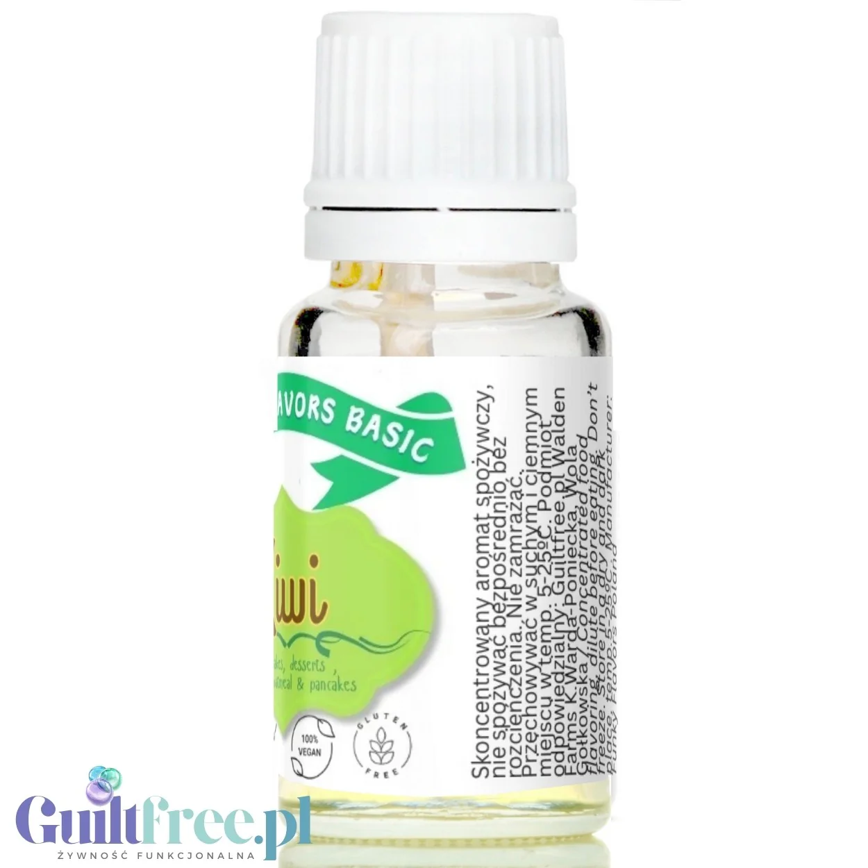 Funky Flavors Basic Kiwi 10ml - kropelki aromatyzujące bez cukru, słodzików i kalorii - Image 4