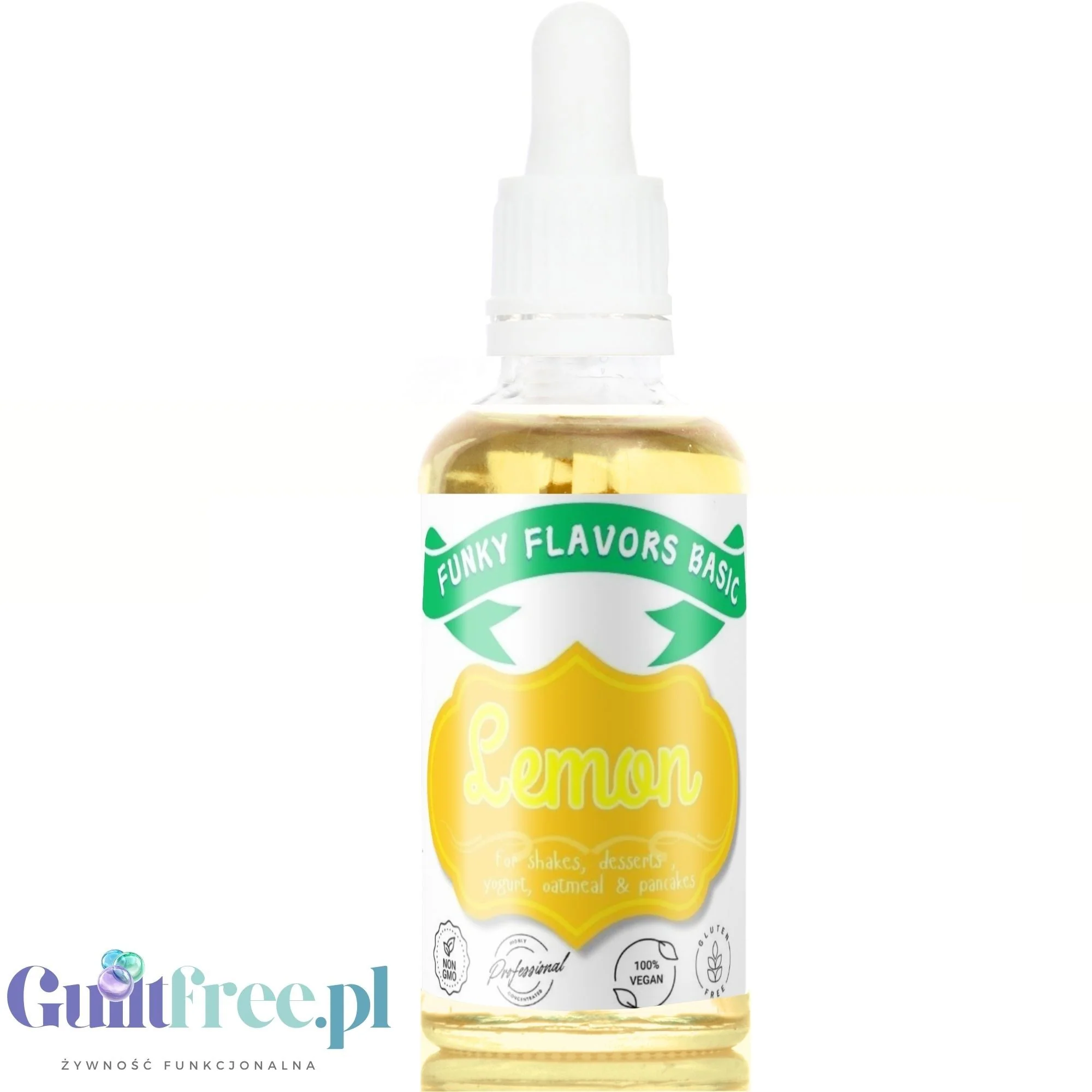 Funky Flavors Basic Lemon 30g - Cytryna - kropelki aromatyzujące bez cukru, tłuszczu i słodzików