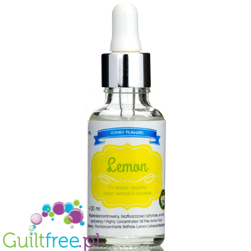 Funky Flavors Basic Lemon 30g - Cytryna - kropelki aromatyzujące bez cukru, tłuszczu i słodzików - Image 2