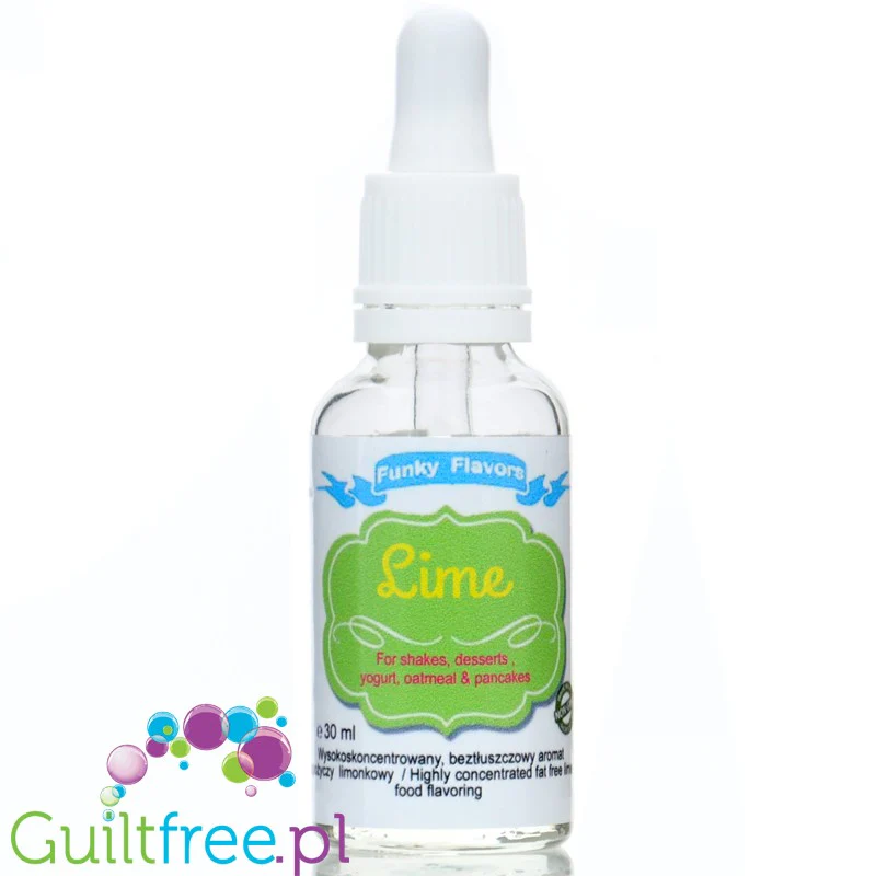 Funky Flavors Basic Lime 30g - limonkowe kropelki spożywcze bez cukru, tłuszczu i kalorii - Image 2