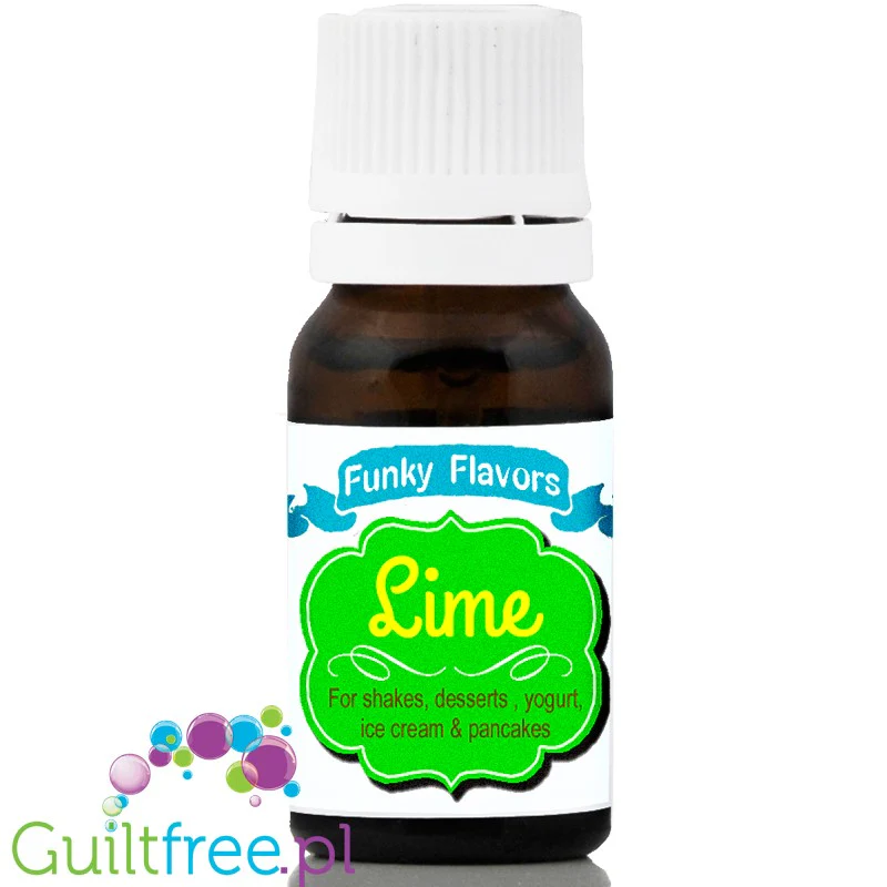 Funky Flavors Basic Lime 10ml - Limonka - kropelki aromatyzujące bez cukru, tłuszczu i słodzików - Image 2
