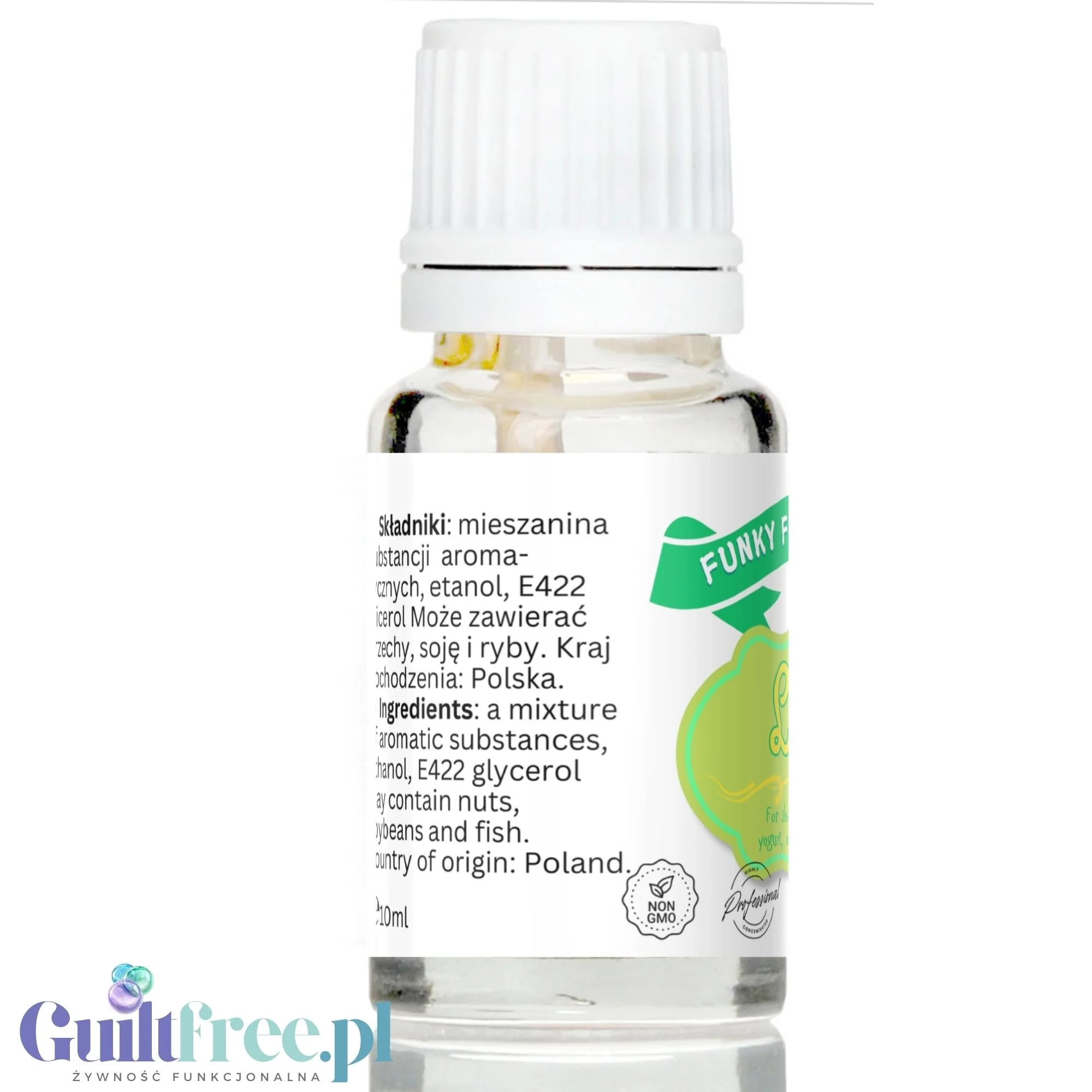Funky Flavors Basic Lime 10ml - Limonka - kropelki aromatyzujące bez cukru, tłuszczu i słodzików - Image 3