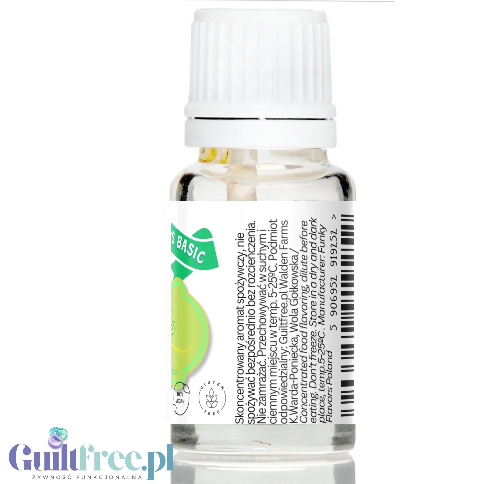 Funky Flavors Basic Lime 10ml - Limonka - kropelki aromatyzujące bez cukru, tłuszczu i słodzików - Image 4