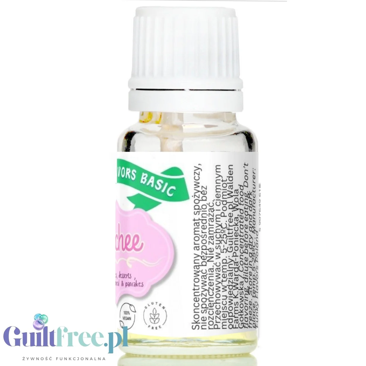 Funky Flavors Basic Lychee 10ml - Liczi - kropelki aromatyzujące bez cukru, tłuszczu i słodzików - Image 3