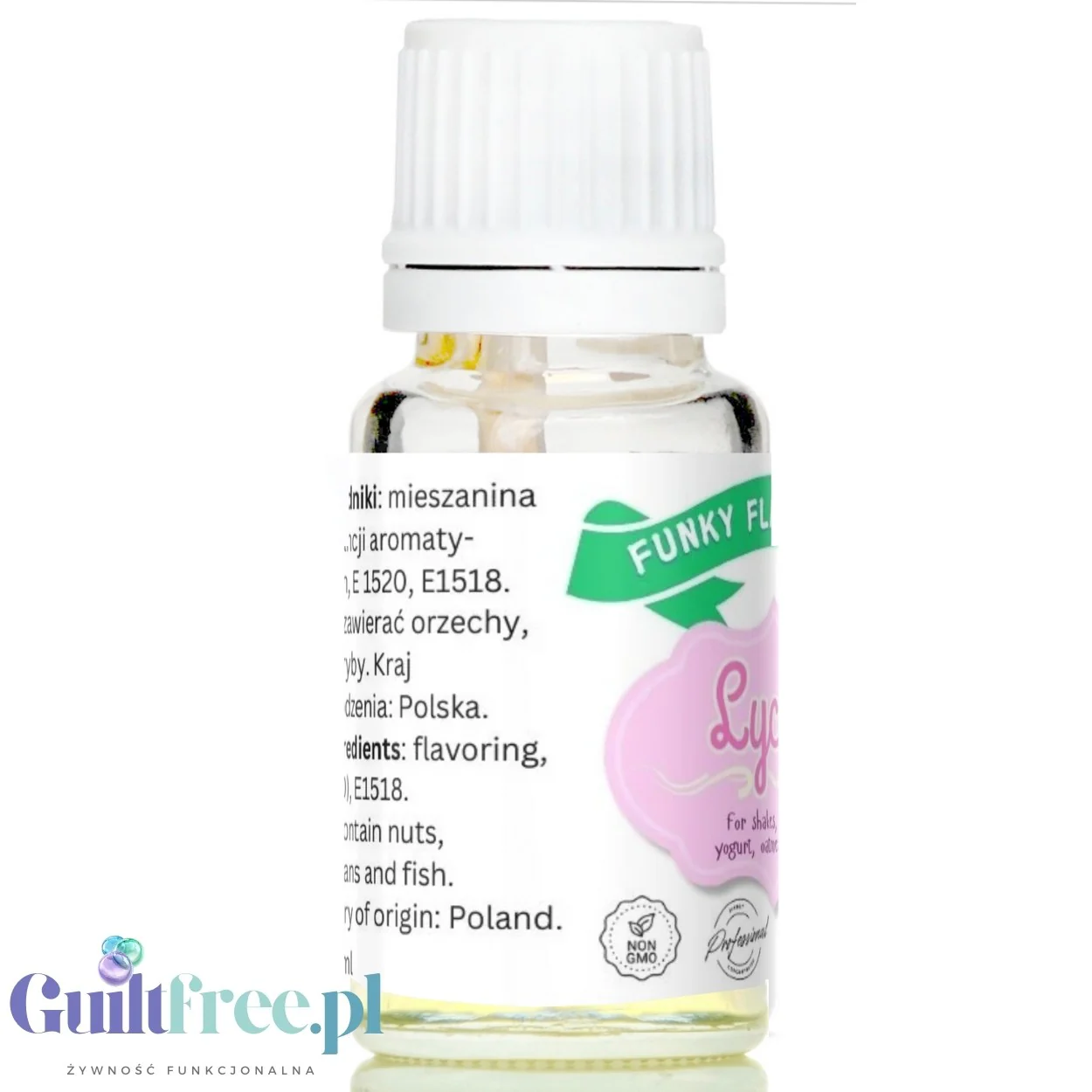 Funky Flavors Basic Lychee 10ml - Liczi - kropelki aromatyzujące bez cukru, tłuszczu i słodzików - Image 4