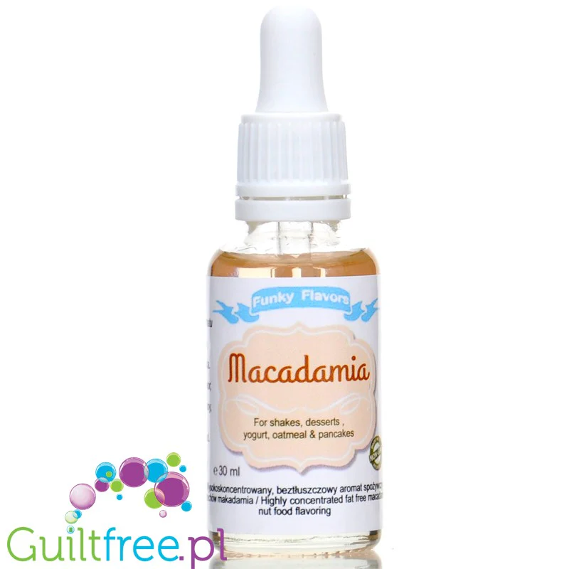 Funky Flavors Basic Macadamia 30ml - kropelki aromatyzujące bez cukru, słodzików i kalorii - Image 2