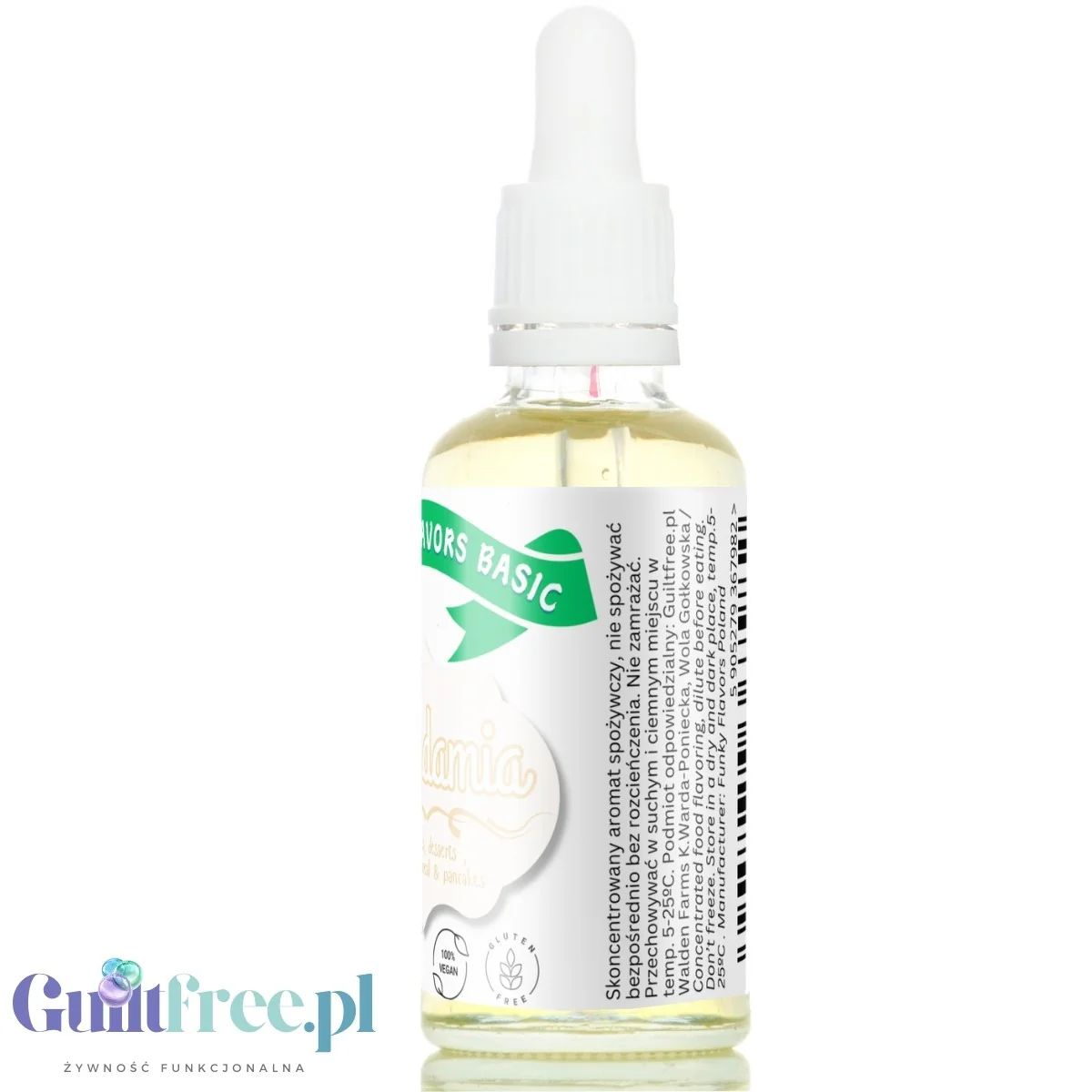 Funky Flavors Basic Macadamia 30ml - kropelki aromatyzujące bez cukru, słodzików i kalorii - Image 4