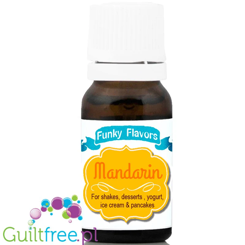 Funky Flavors Basic Mandarin 10ml - mandarynkowe kropelki aromatyzujące bez cukru, tłuszczu i słodzików - Image 2