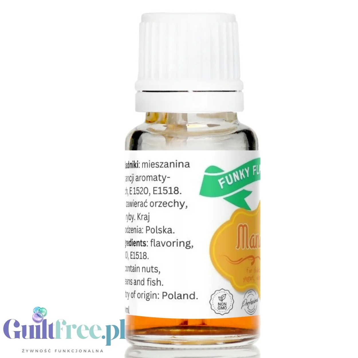 Funky Flavors Basic Mandarin 10ml - mandarynkowe kropelki aromatyzujące bez cukru, tłuszczu i słodzików - Image 3